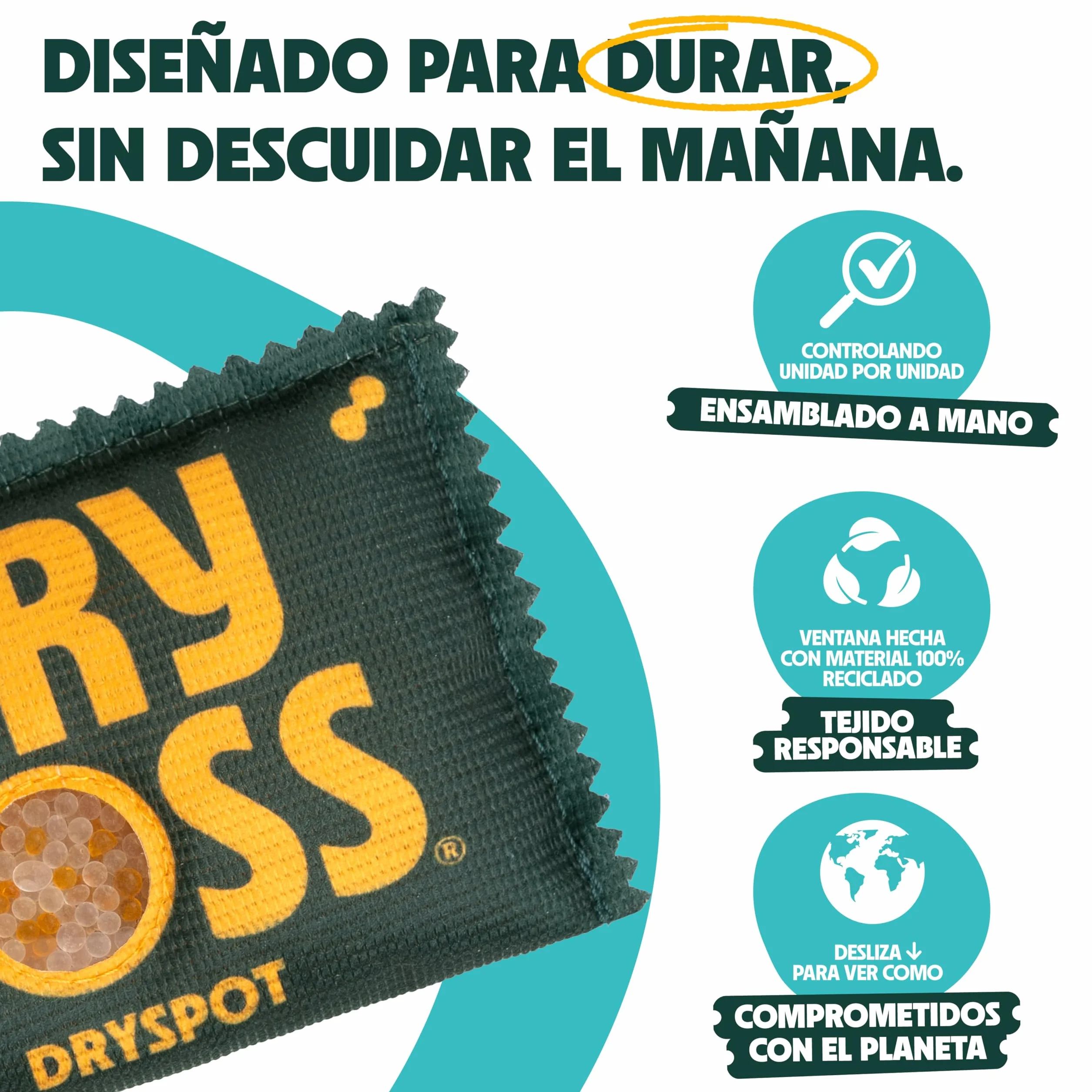 DRYSPOT Antihumedad Pack 5 x 100g Silica Gel Reutilizable Absorbente de Humedad y Olores