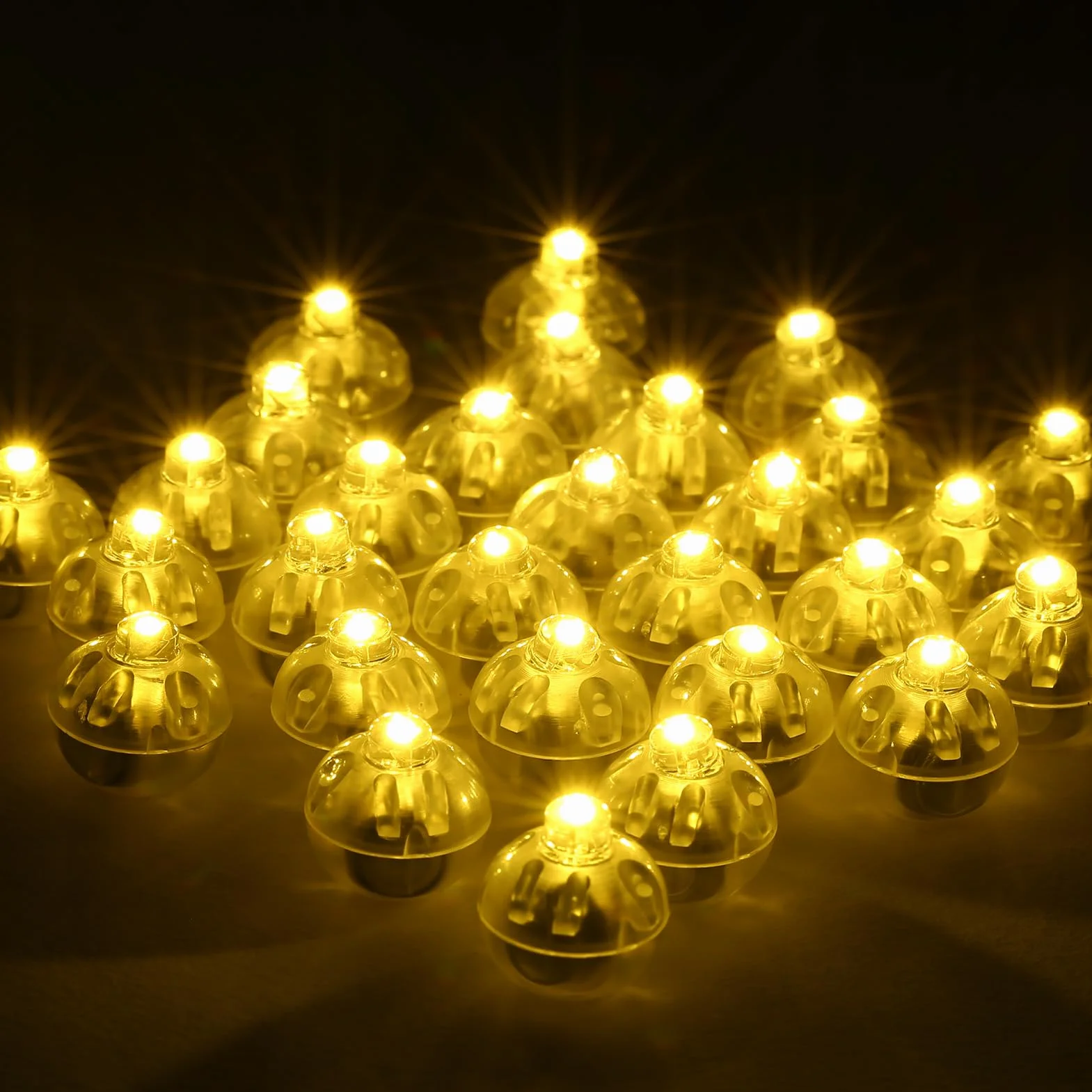 LIHAO 30 Piezas Mini Led Blanco Cálido Farolillos de Papel para Boda Cumpleaños Fiesta