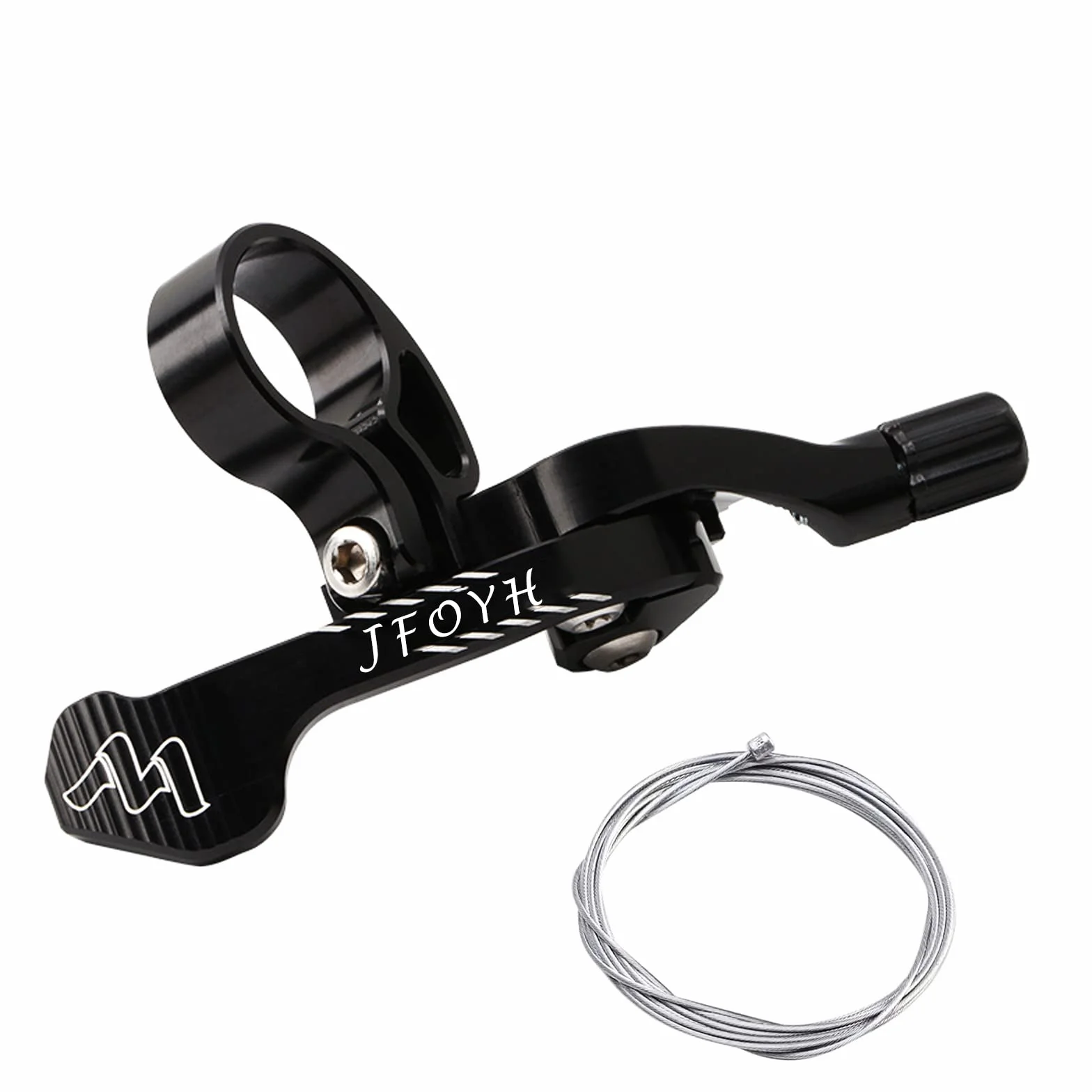 Palanca Remota para Tija Plegable MTB – Compatible con Tijas Telescópicas de Guiado Interno y Externo, Montaje 22.2 mm, Ligera y Anodizada para Bicicleta de Montaña