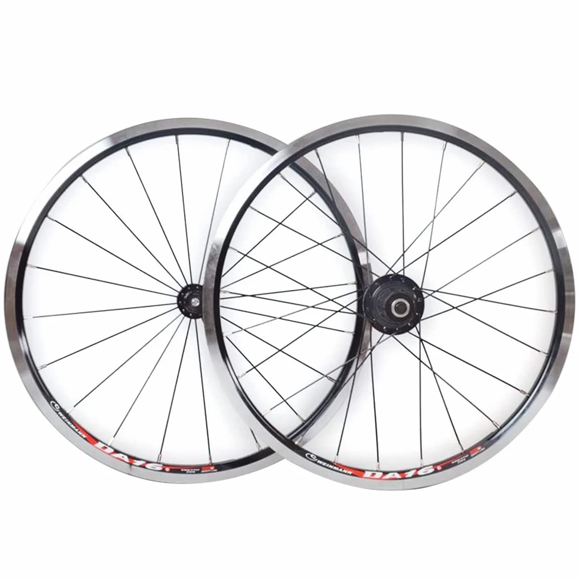 Juego De Ruedas Plegables 20in Llanta BMX 406/451 Freno V Liberación | Rápida Rueda Delantera Trasera Bujes 20/24H QR 74/130mm Para Cassette 7-11 Velocidades(Black,406)