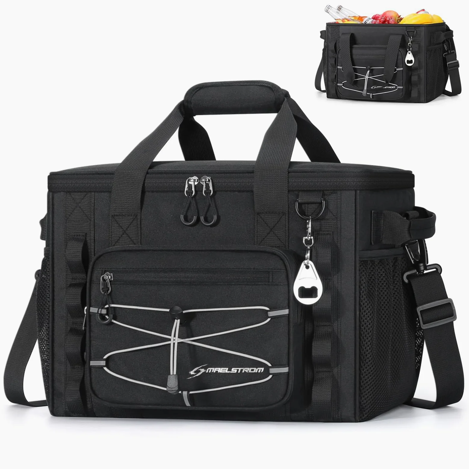 Maelstrom Bolsa térmica Suave, Enfriador de Lados Suaves, Enfriador de Playa Plegable para 30 latas, hielera, Enfriador Grande a Prueba de Fugas, Enfriador de Viaje portátil para Kayak, Compras de