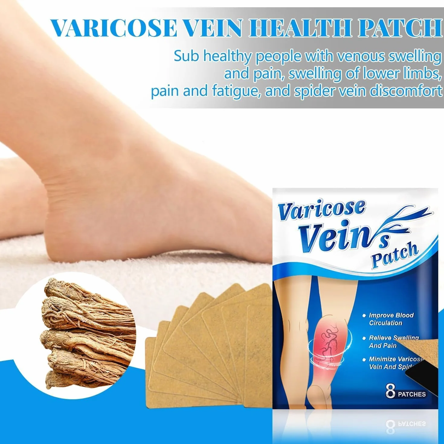 Parches para Piernas 8 Piezas