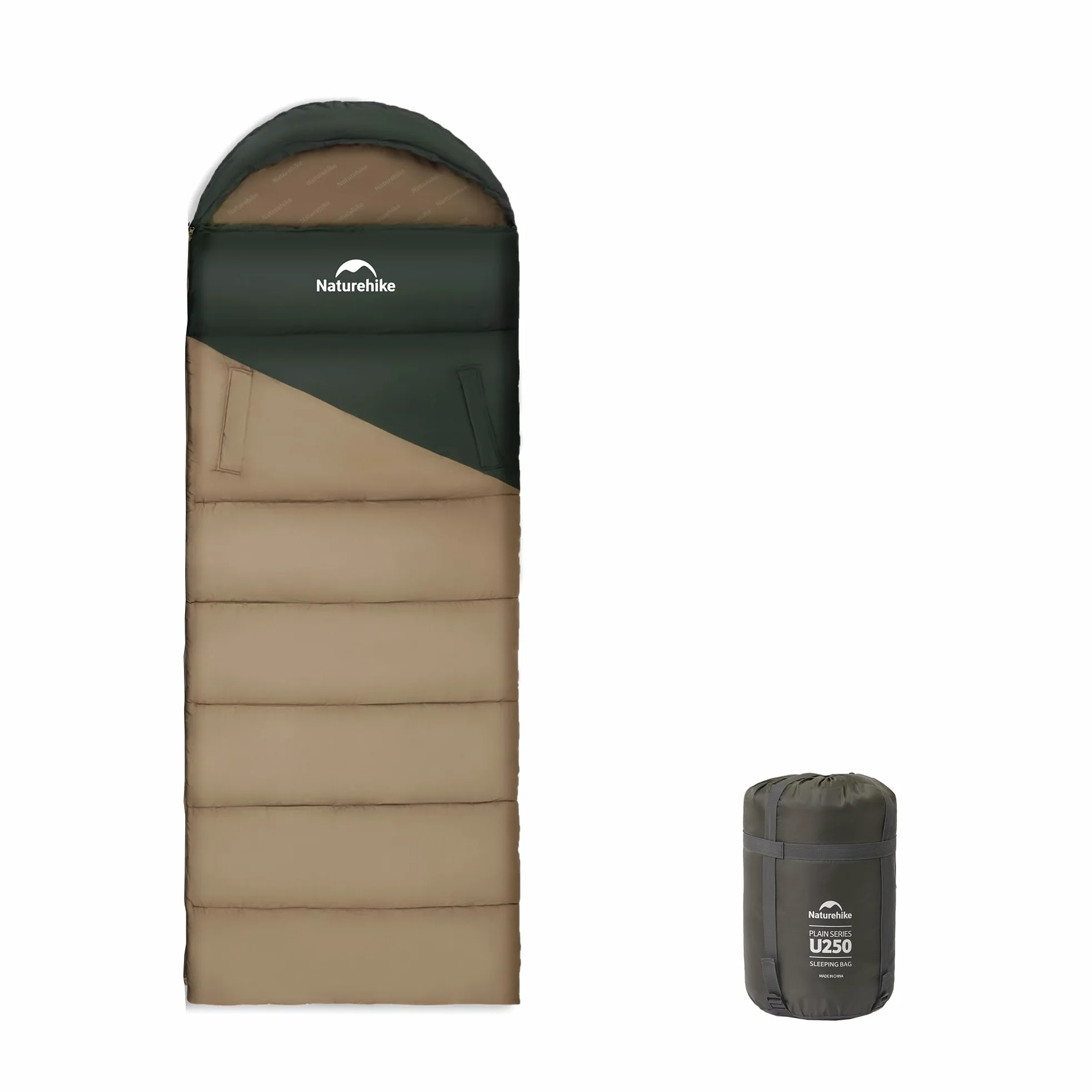 Naturehike Saco de dormir con capucha para camping, ligero y cómodo, ideal para aventuras al aire libre y viajes
