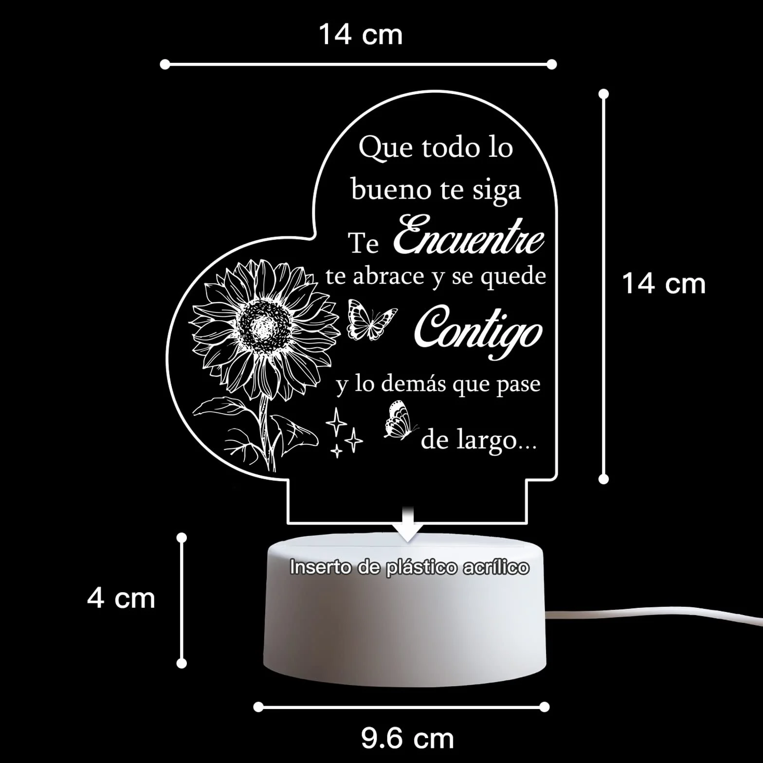 Buioata Lámpara de Noche Regalo Mujer Reyes Magos Amiga Invisible