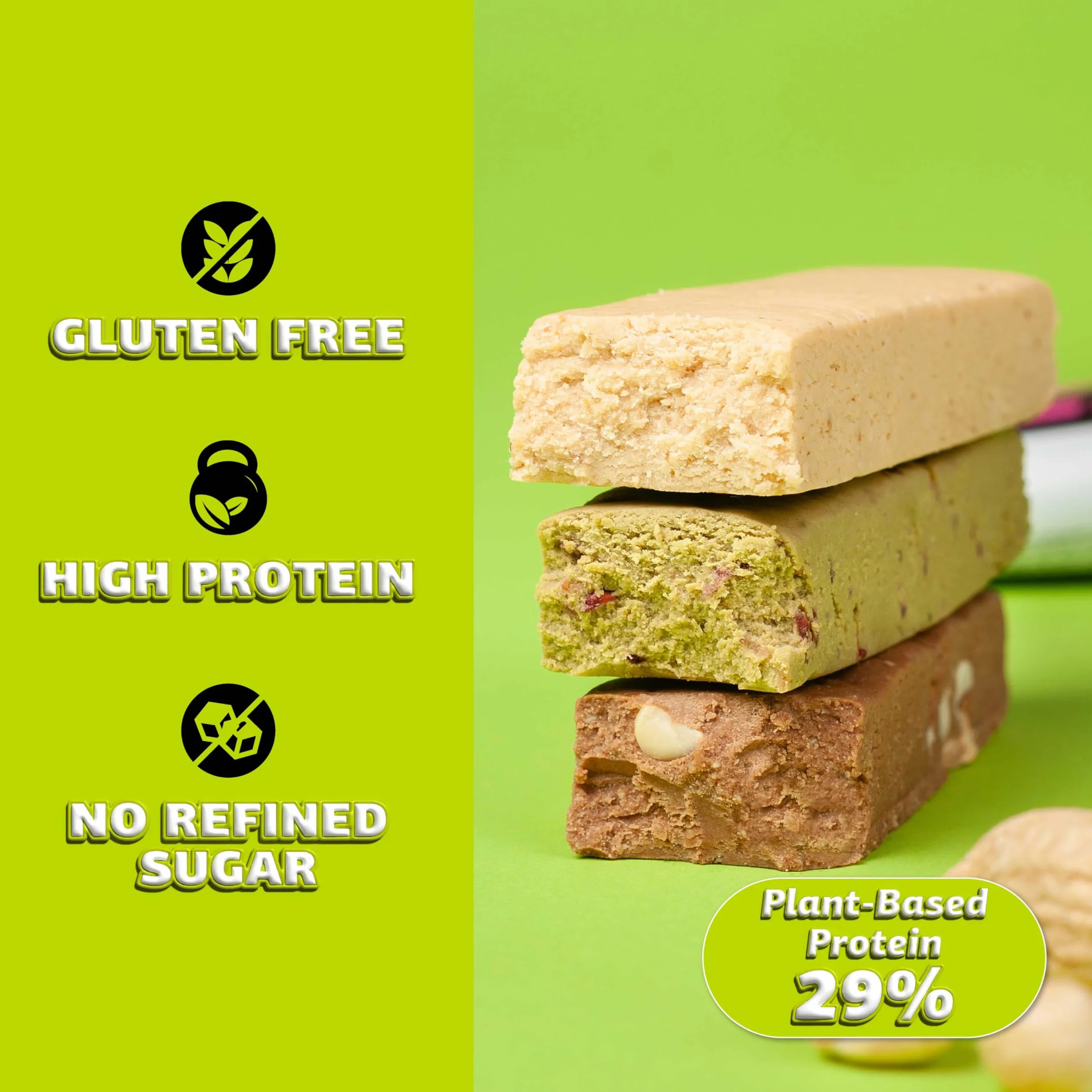 FIZI Protein Bar Pack Variado 10 x 45 g Barritas Proteicas Veganas Sin Gluten Lactosa Azúcar Añadido Snack Proteico Surtido