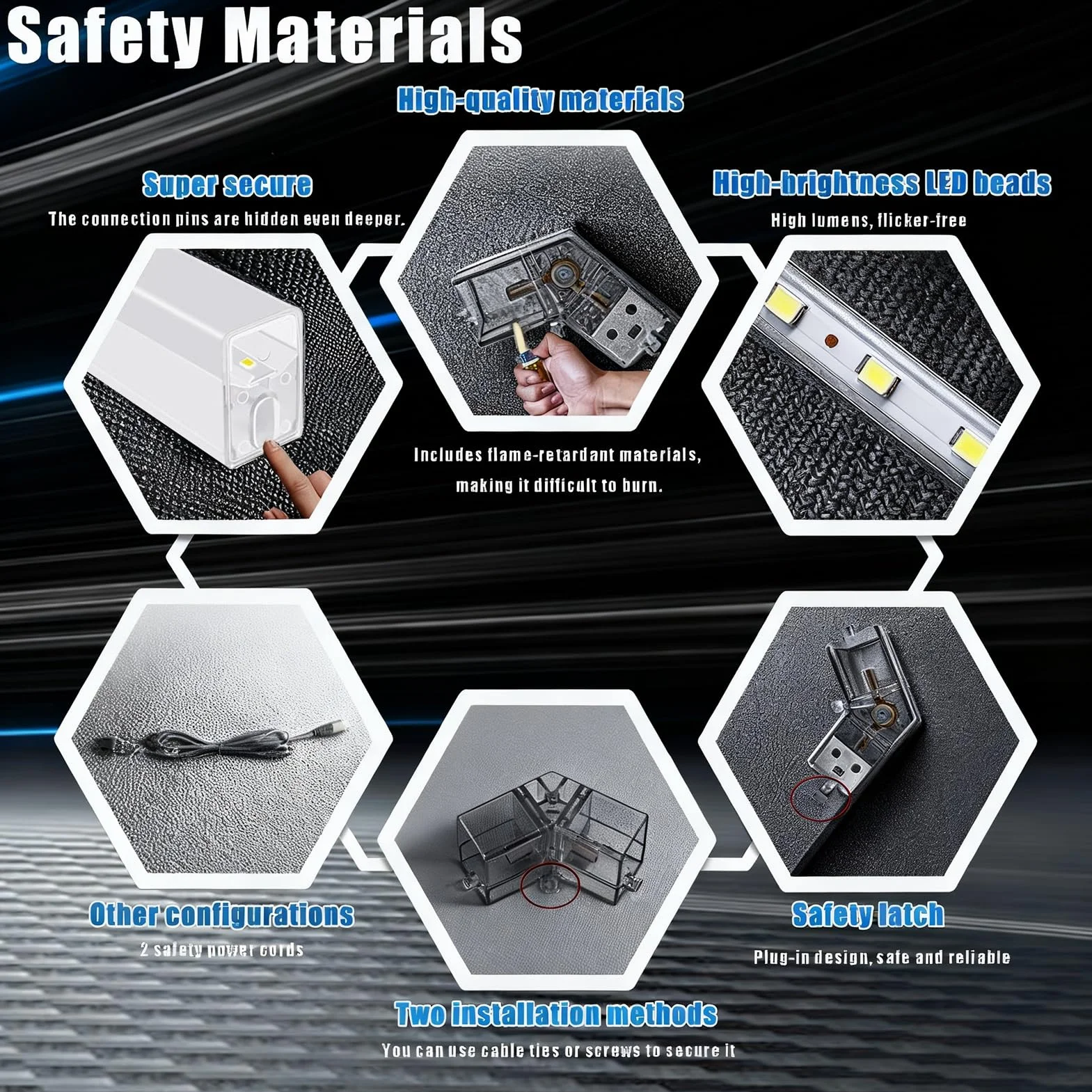 Panel LED Hexagonal Nido de Abeja 86400LM 720W IP54 Luz Blanca 6500K