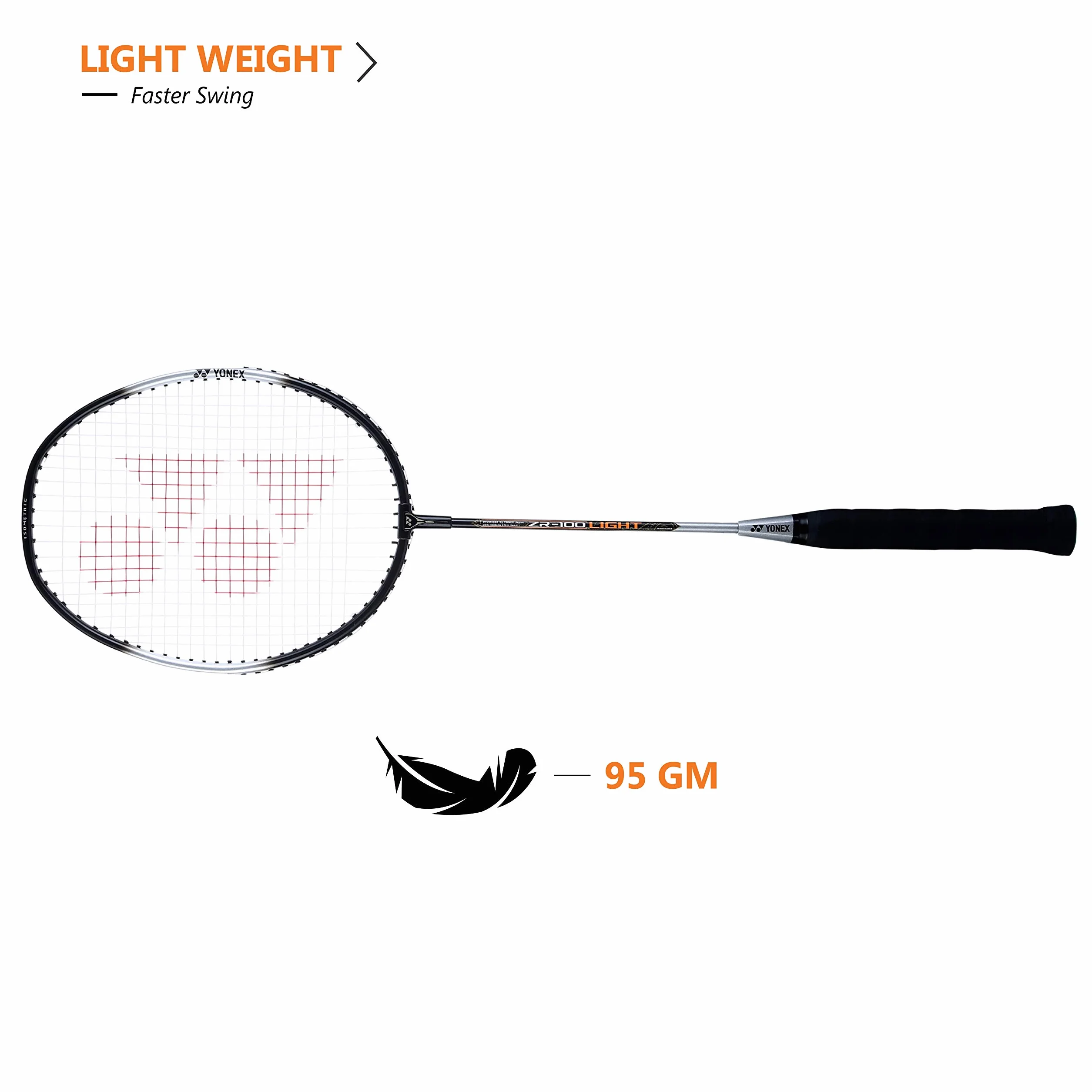 YONEX ZR 100 Raqueta de Bádminton de Aluminio Ligero con Cubierta, Juego de 2