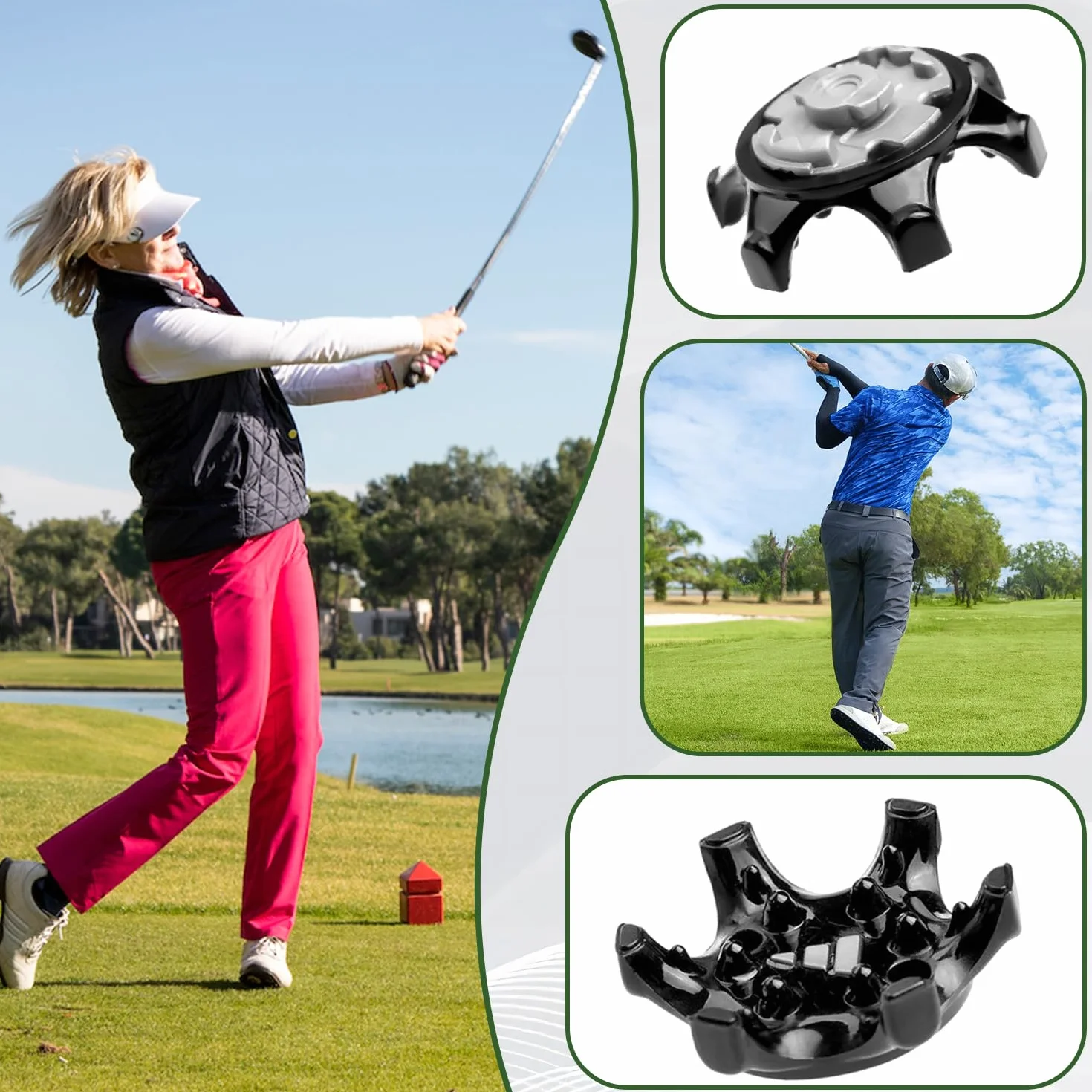 Tacos para Zapatos de Golf, Clavos para Zapatos de Golf, Clavos para críquet, Tacos roscados para Accesorios