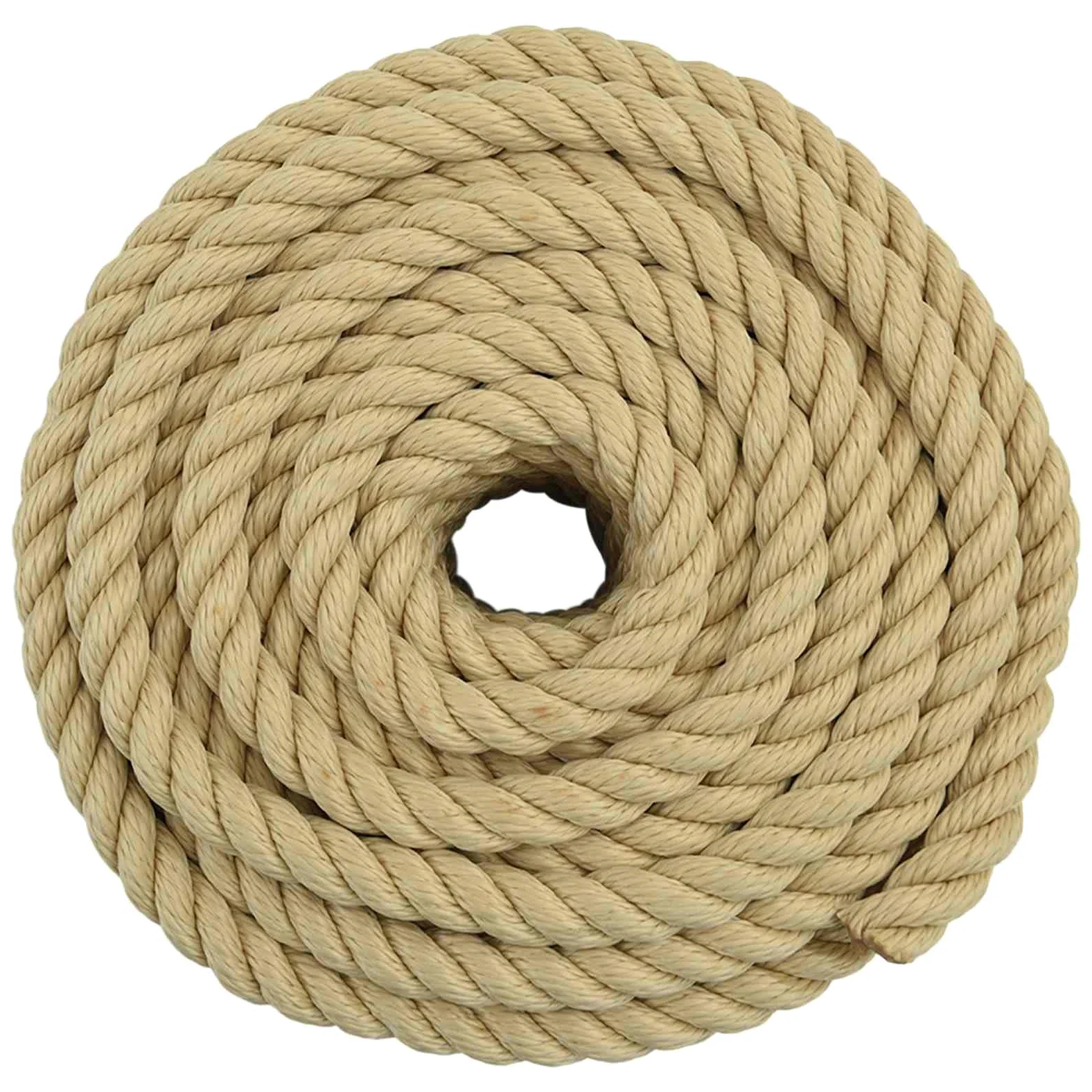 Cuerda de barco 50 m 2 cm natural PP | Flotador ligero, nudo fácil, para vela, camping, tender la colada, resistente a la intemperie