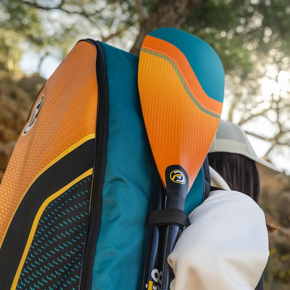 Coasto – Sup Stand Up Paddle Inflable Coasto Flip 11'5 – PB-CFLIP115-348x81x15 cm Dropstitch Woven – Paquete Completo – Paleta Leash Bomba Bolsa de Transporte – hasta 150 kg – Naranja