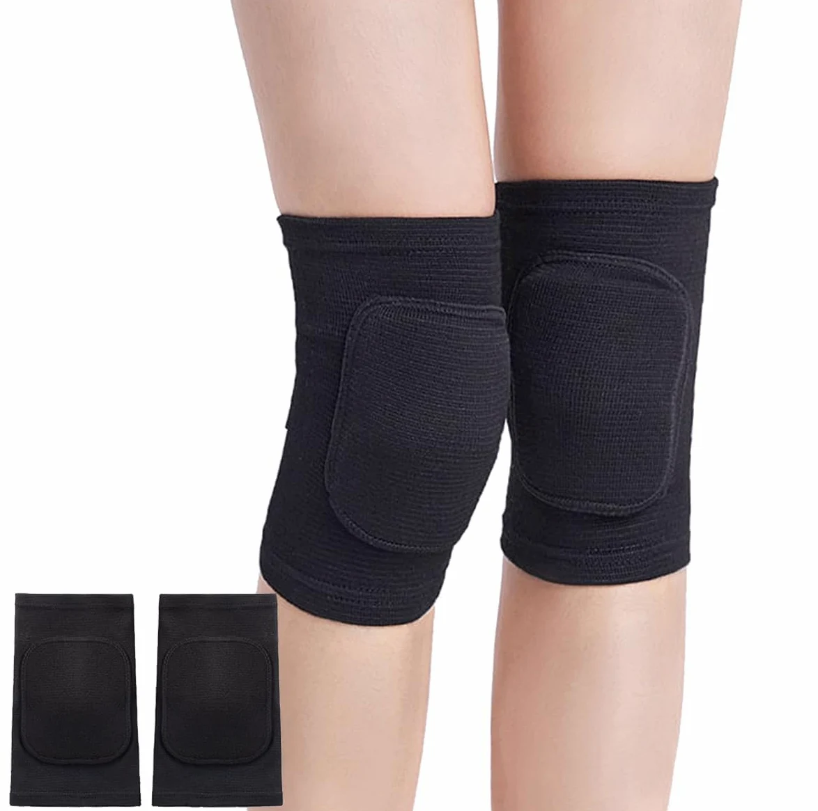SUJAYU Rodilleras para mujeres y hombres, rodilleras de baile, rodilleras de lucha libre, rodilleras de baloncesto, voleibol, rodilleras para mujeres, rodilleras protectoras suaves para el trabajo