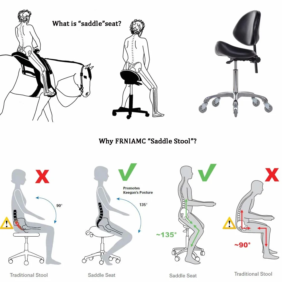 Taburete hidráulico giratorio con soporte dorsal, altura ajustable, 204 kg para salón de belleza