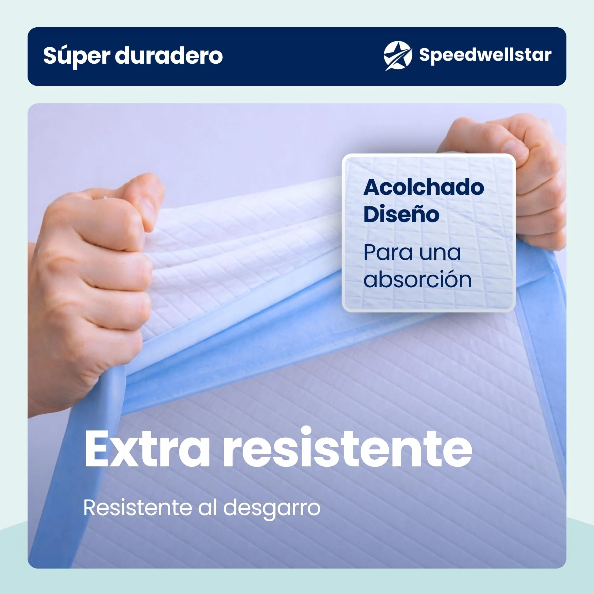 Almohadillas para Cama de Incontinencia Desechables Extra Grandes 150 x 80 cm Pack 20 Súper Absorbentes 2300 ml Protector Impermeable