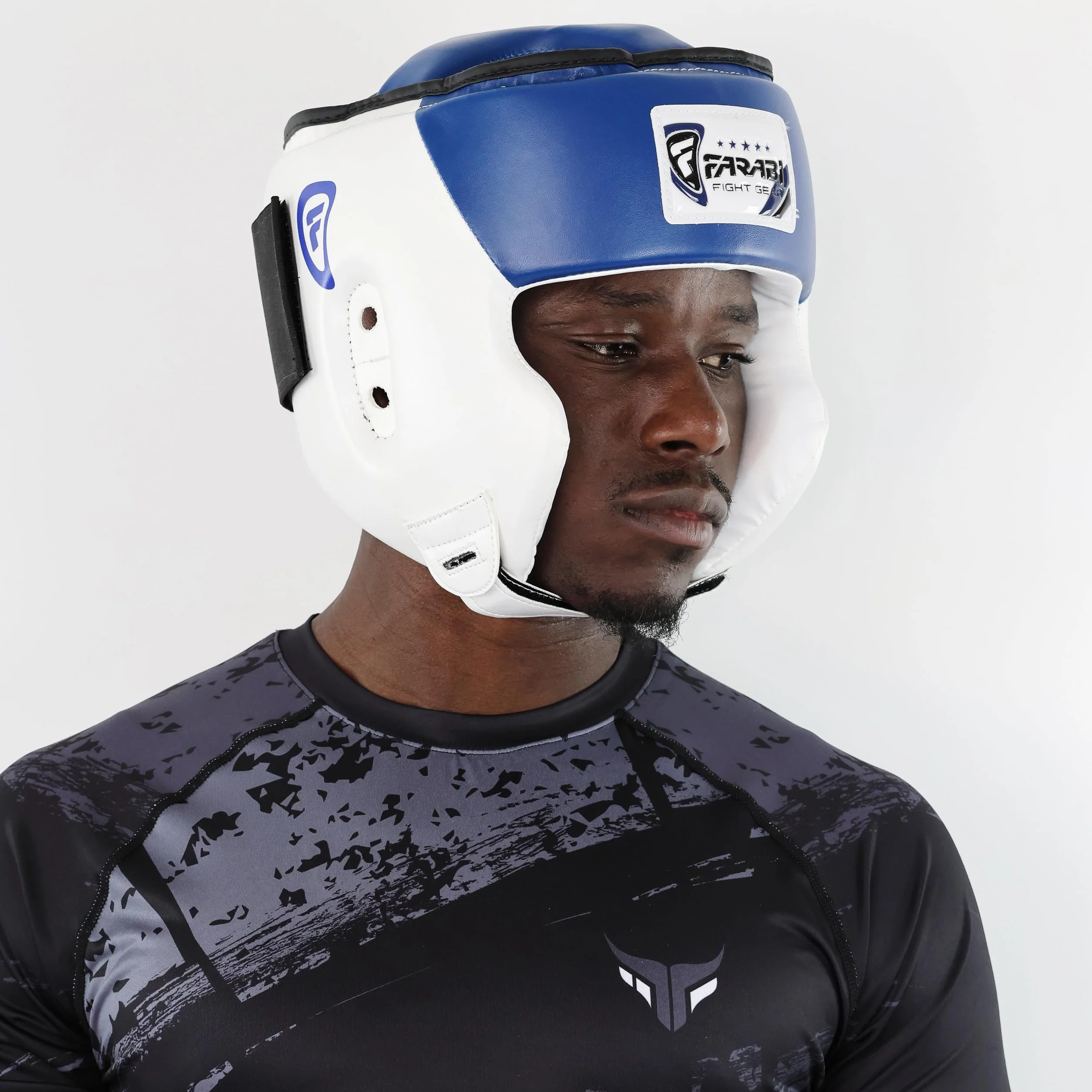 Farabi Sports Casco Boxeo with Adjustable Strap, Casco de Boxeo Open Face Protection Boxeo Casco MMA, Muay Thai, Sparring, Artes Marciales, Karate, Cascos Boxeo