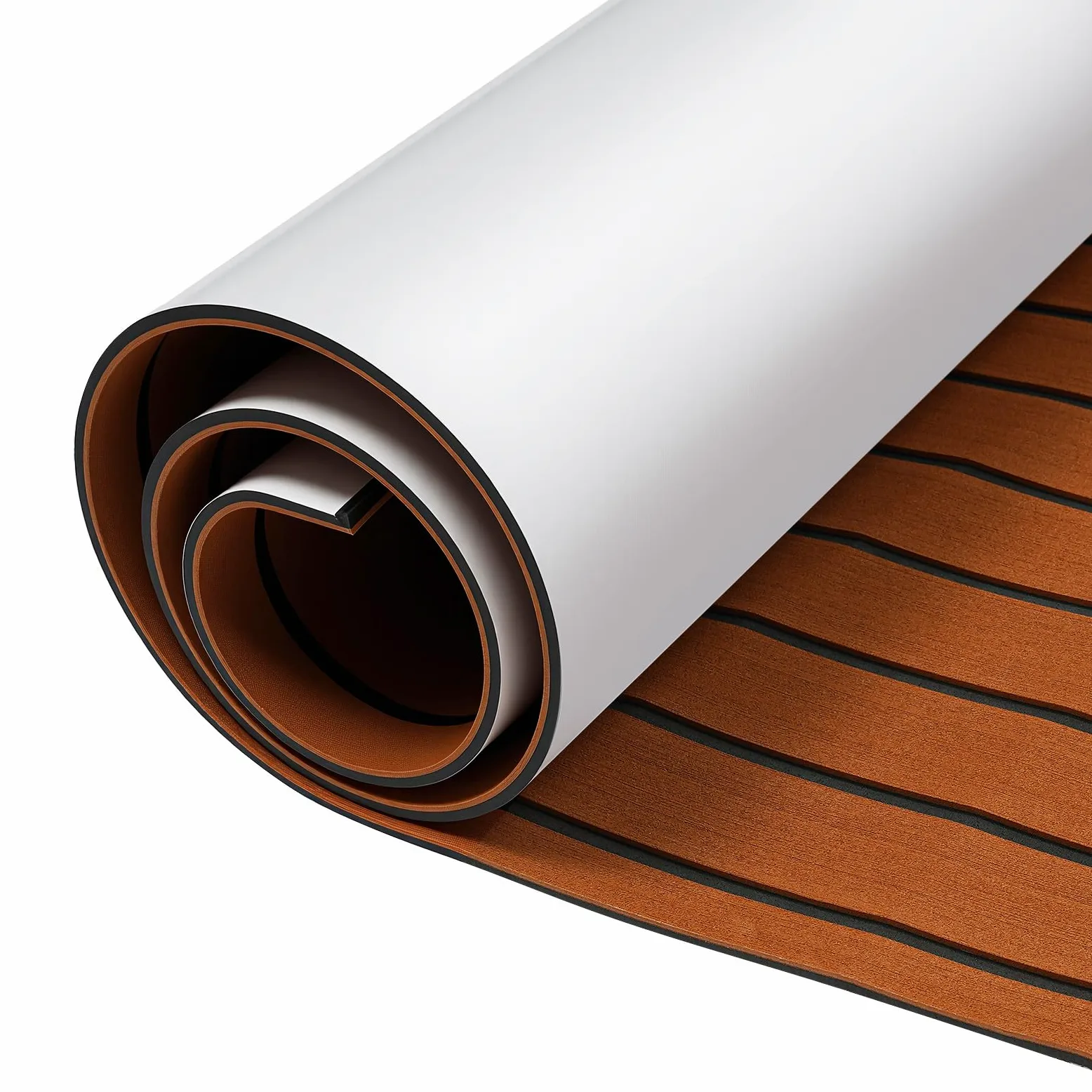 Alfombra antideslizante para barco de EVA, revestimiento de puente para yates, kayak y autocaravanas | Suave confort, corte personalizado, instalación adhesiva, protección del suelo, formato 240 x 60 cm