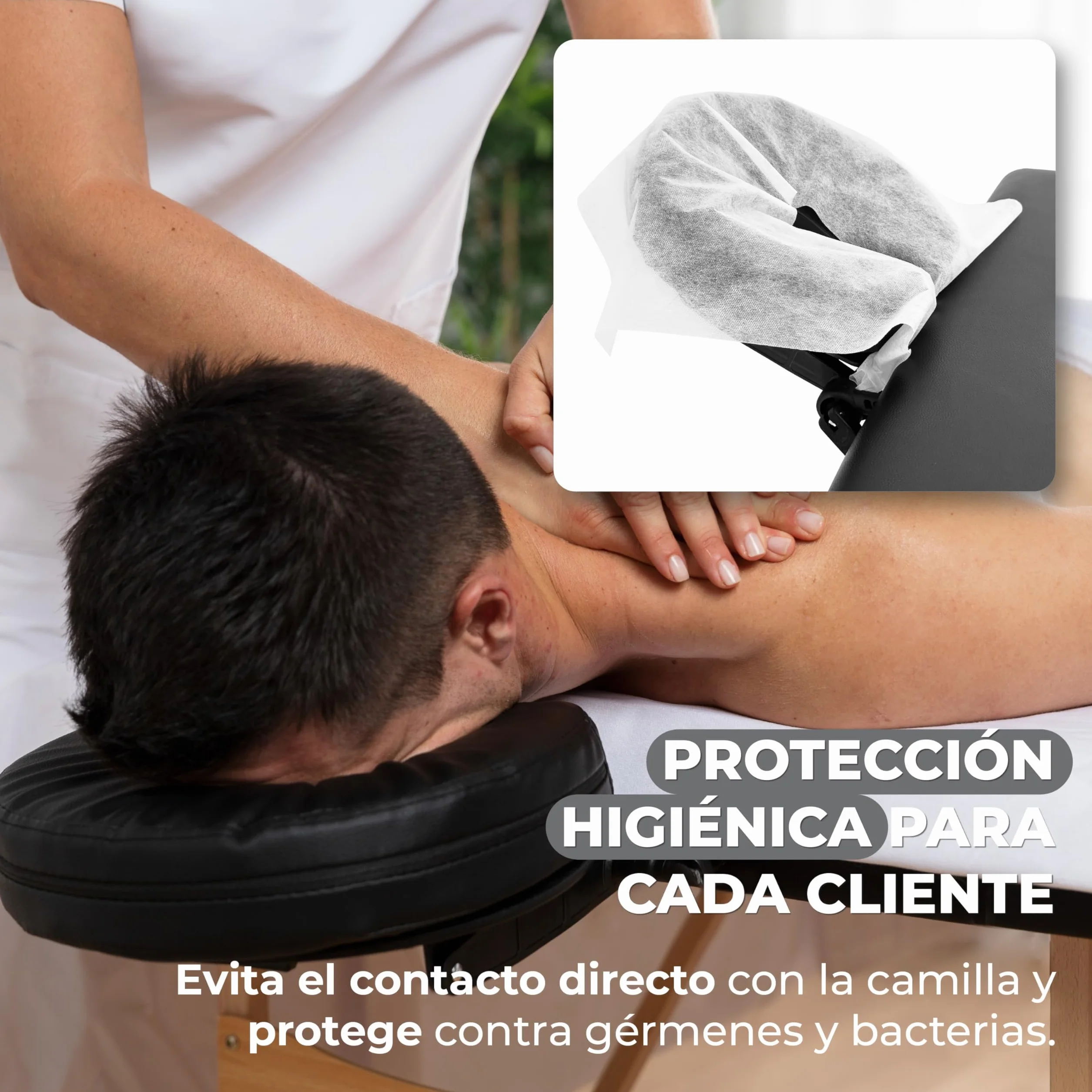 MUNTRADE Protector Desechable para Cabezal de Camilla 48 cm x 48,5 cm Fundas Desechables 100 Unidades