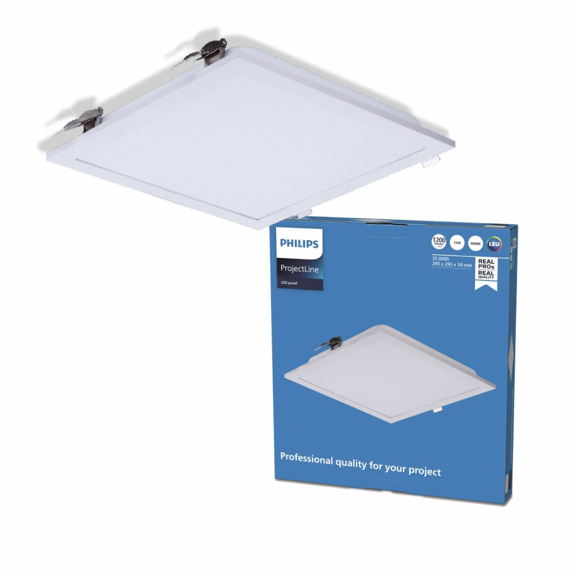Philips Panel LED empotrable ProjectLine 15W 4000K 1200 lm 30x30cm