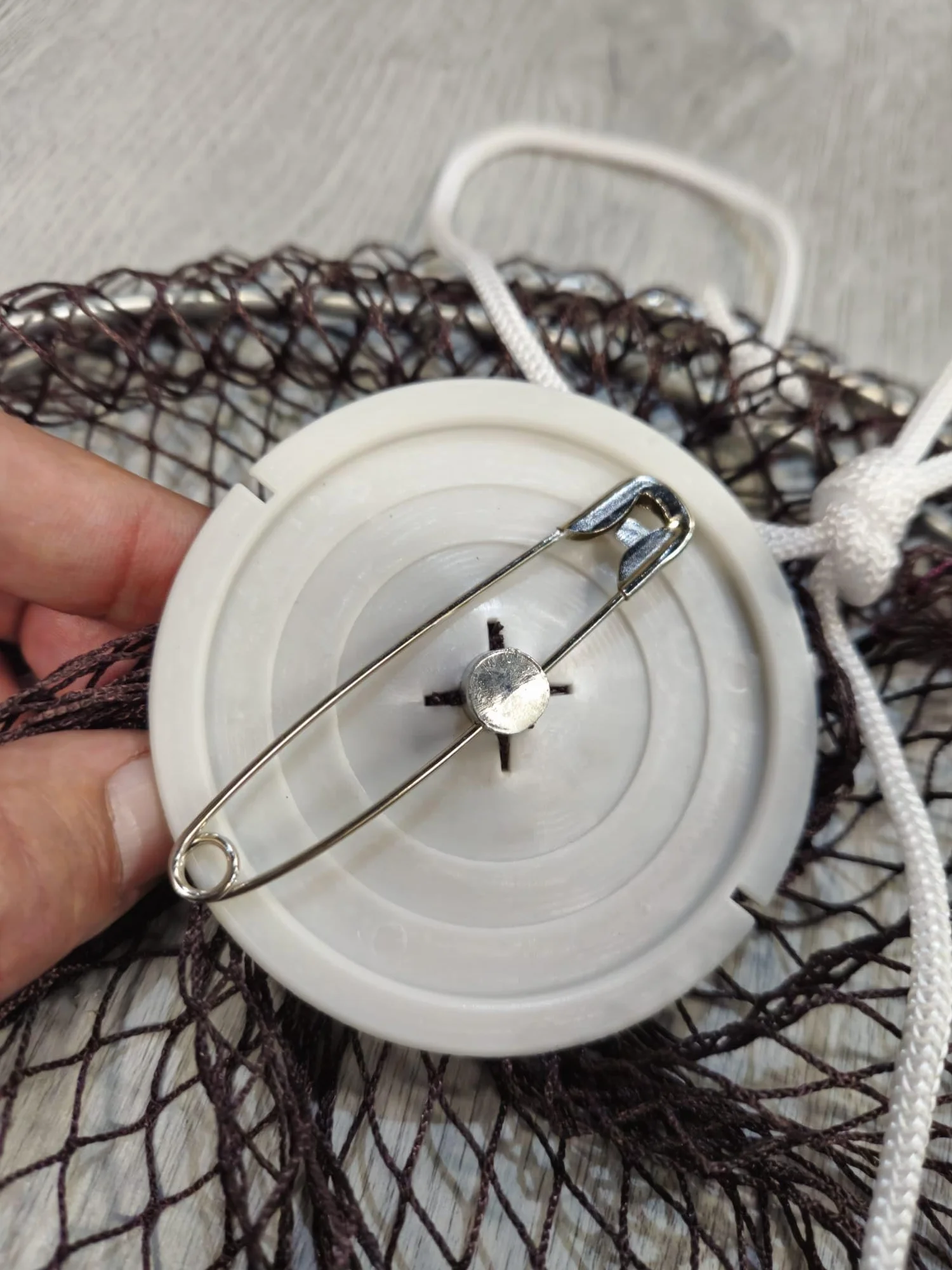 Evia Reteles Nylon Pesca Cangrejos 30 cm Diámetro Malla Rojiza 5 mm Acero