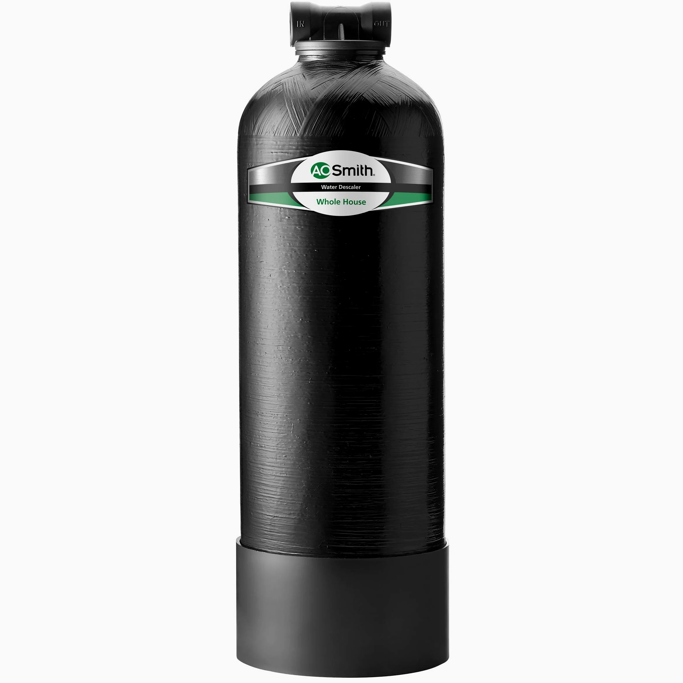AO Smith Alternativa al ablandador de agua para toda la casa, sistema descalcificador sin sal para el hogar, funciona con filtros de agua de ciudad y pozo, 6 años, 600.000 onzas, AO-WH-DSCLR