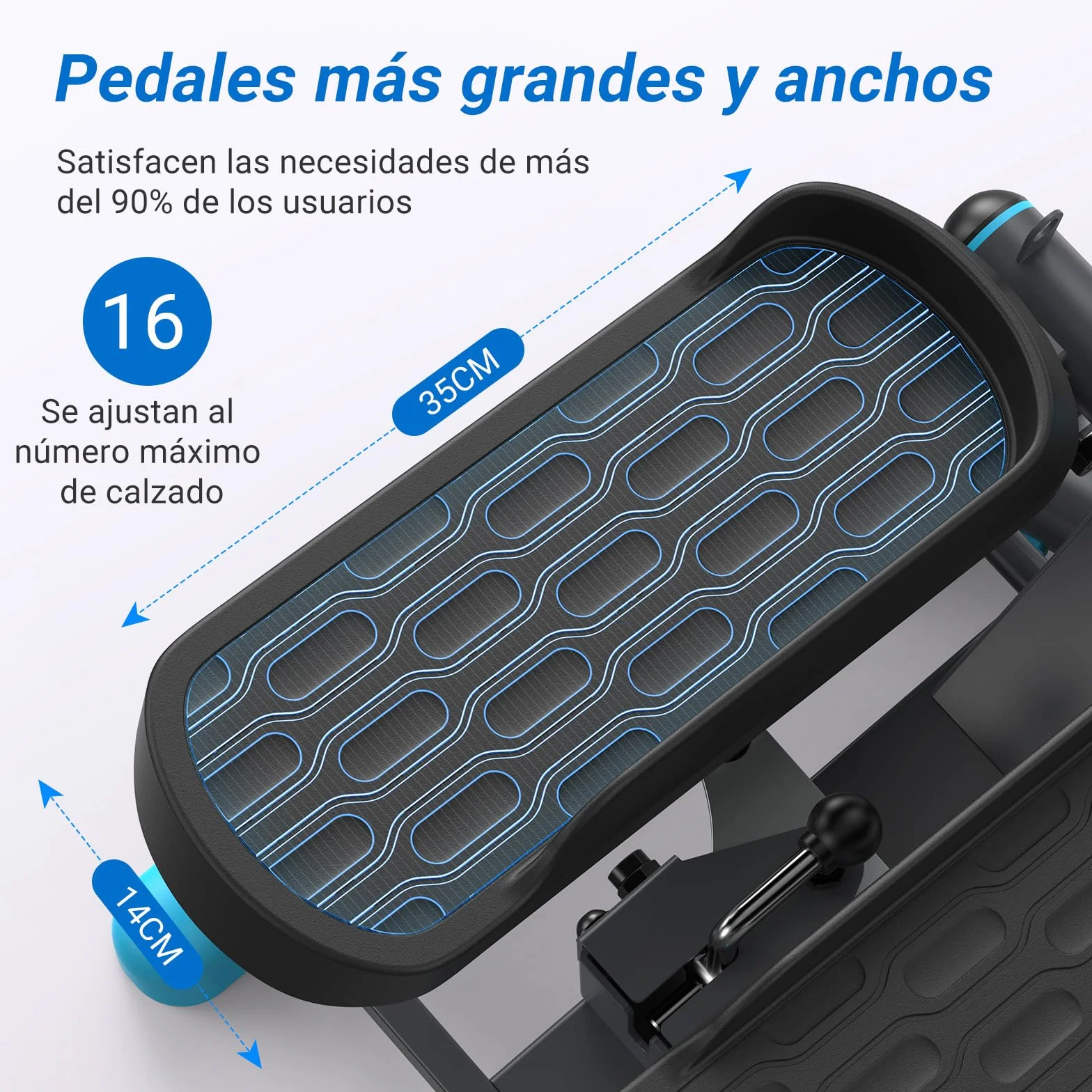MERACH Mini Stepper Fitness Apartment,Stepper 2 en 1 para Casa,Silent Swing 150 kg con Pantalla LCD y Bandas de Resistencia,para Entrenamiento de Piernas,Brazos y Glúteos
