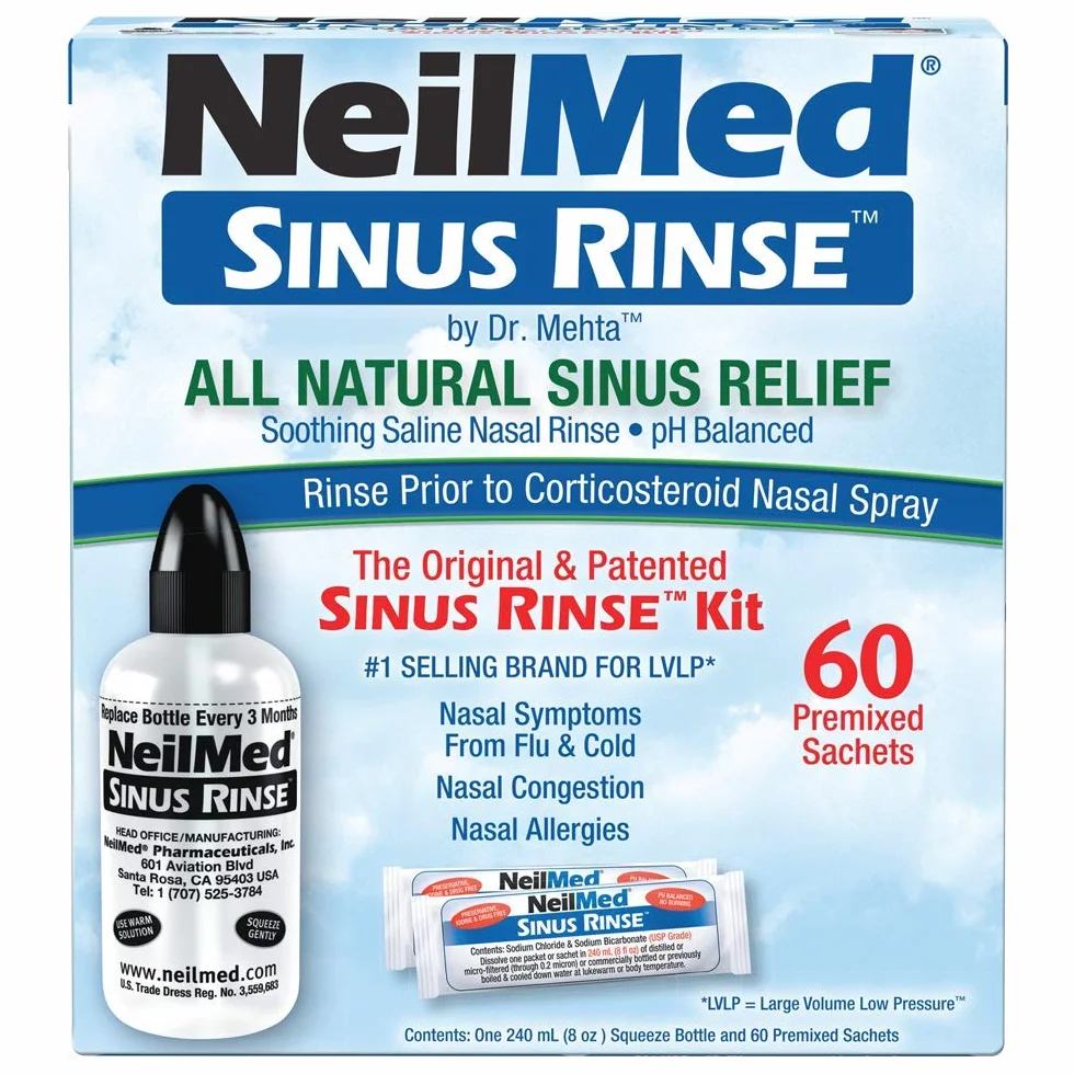NeilMed Original Sinus Rinse Kit 60 Premixed Sachets