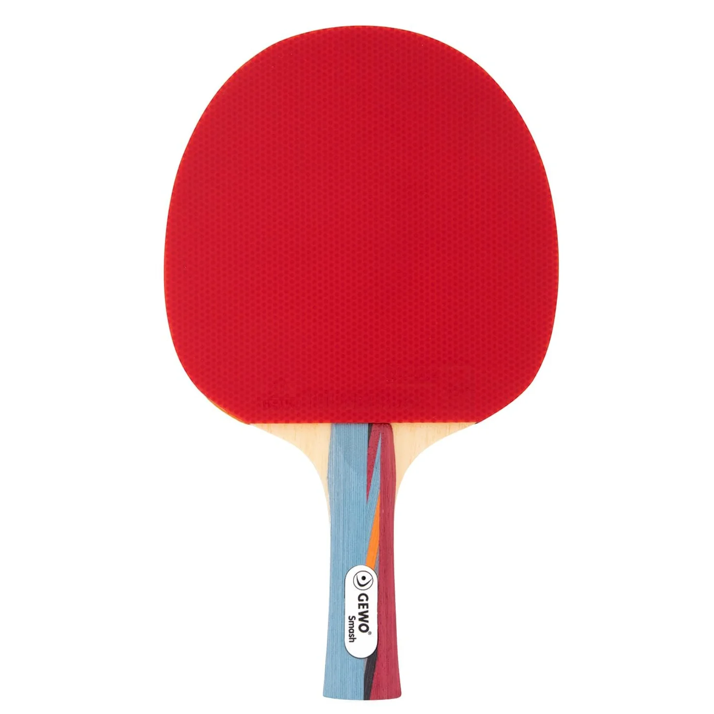 GEWO SMASH Tischtennisschläger - ITTF genehmigter Allroundschläger für Kinder, Wettkampf-Komplettschläger mit kontrolliertem Thunderball 2 Belag und hohen Rotationseigenschaften, konkav, 2,0mm Schwamm