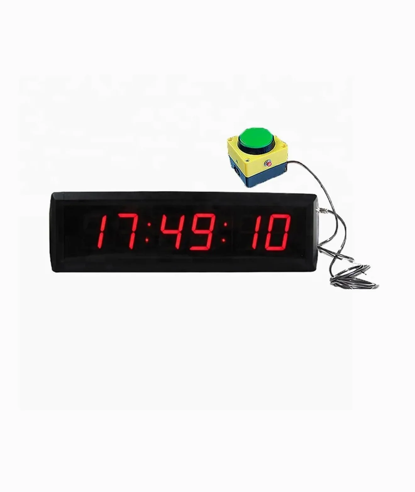 Reloj de gimnasio Reloj con botón de cronógrafo digital con pantalla LED, temporizador 220 con botón for precisión, 1,8 pulgadas Ideal para todos los gimnasios y entrenamientos.
