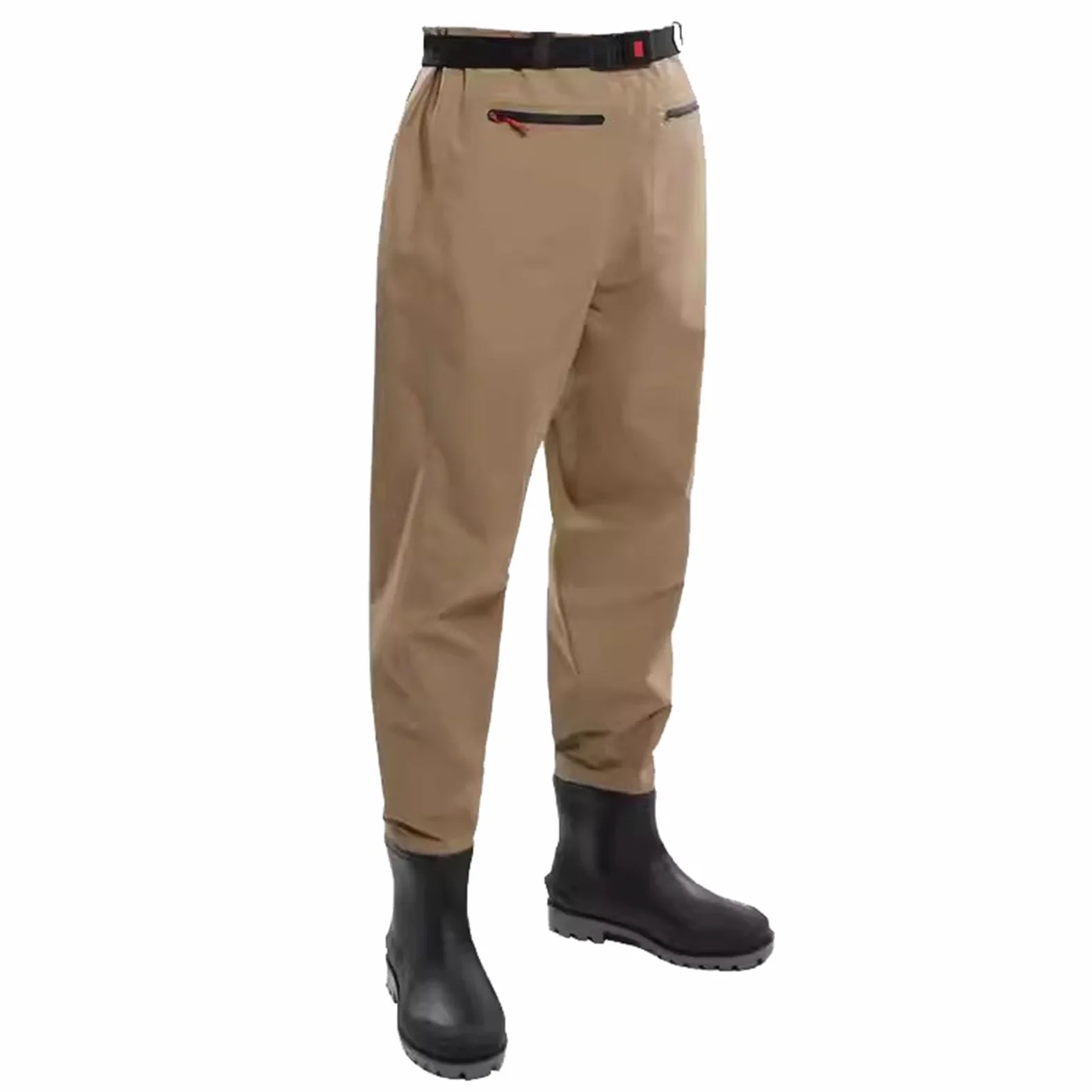 Vadeadores Botas Botas De Pesca con Mosca para Hombre, Botas De Caza Ligeras De Color Caqui con Rodillas Reforzadas De Doble Capa