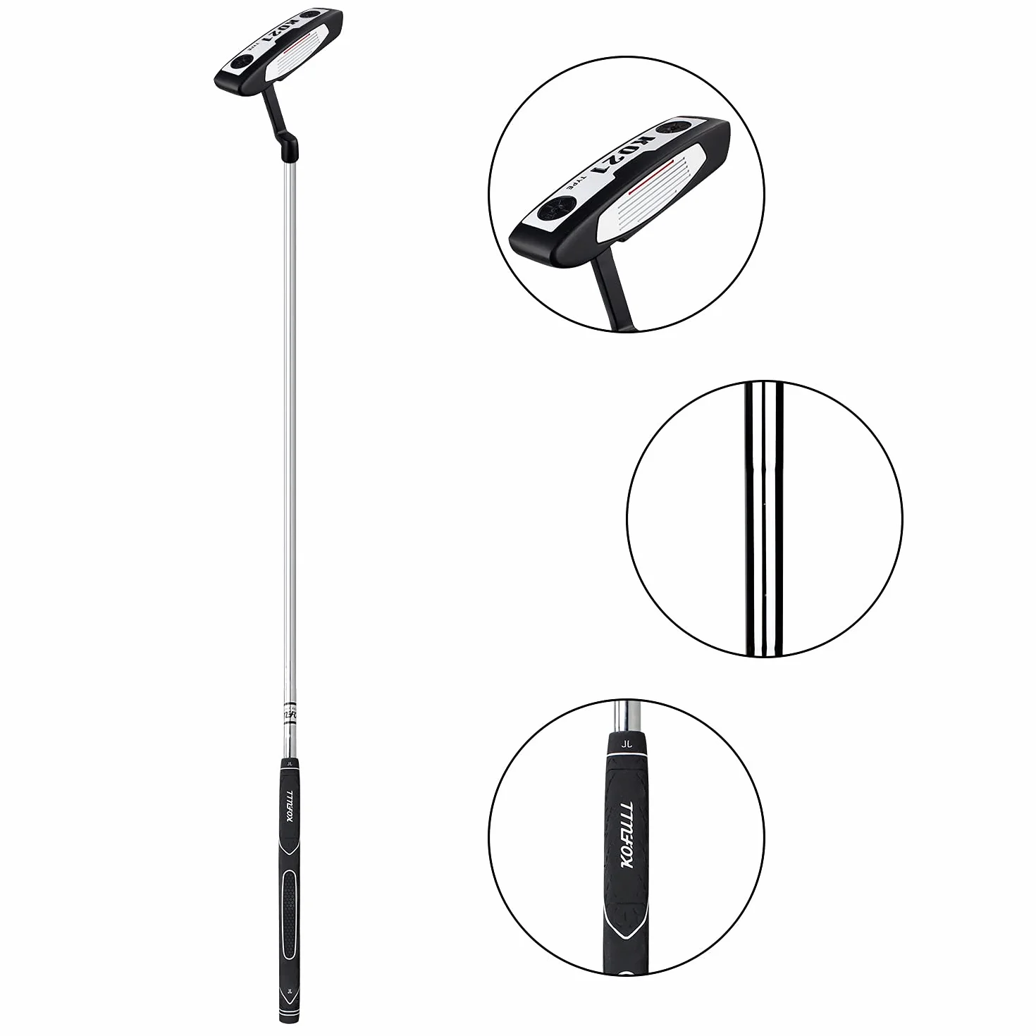 Kofull Putter de Golf Palo de Golf para Hombres Insertar TuG002-1 Pieza (Negro)