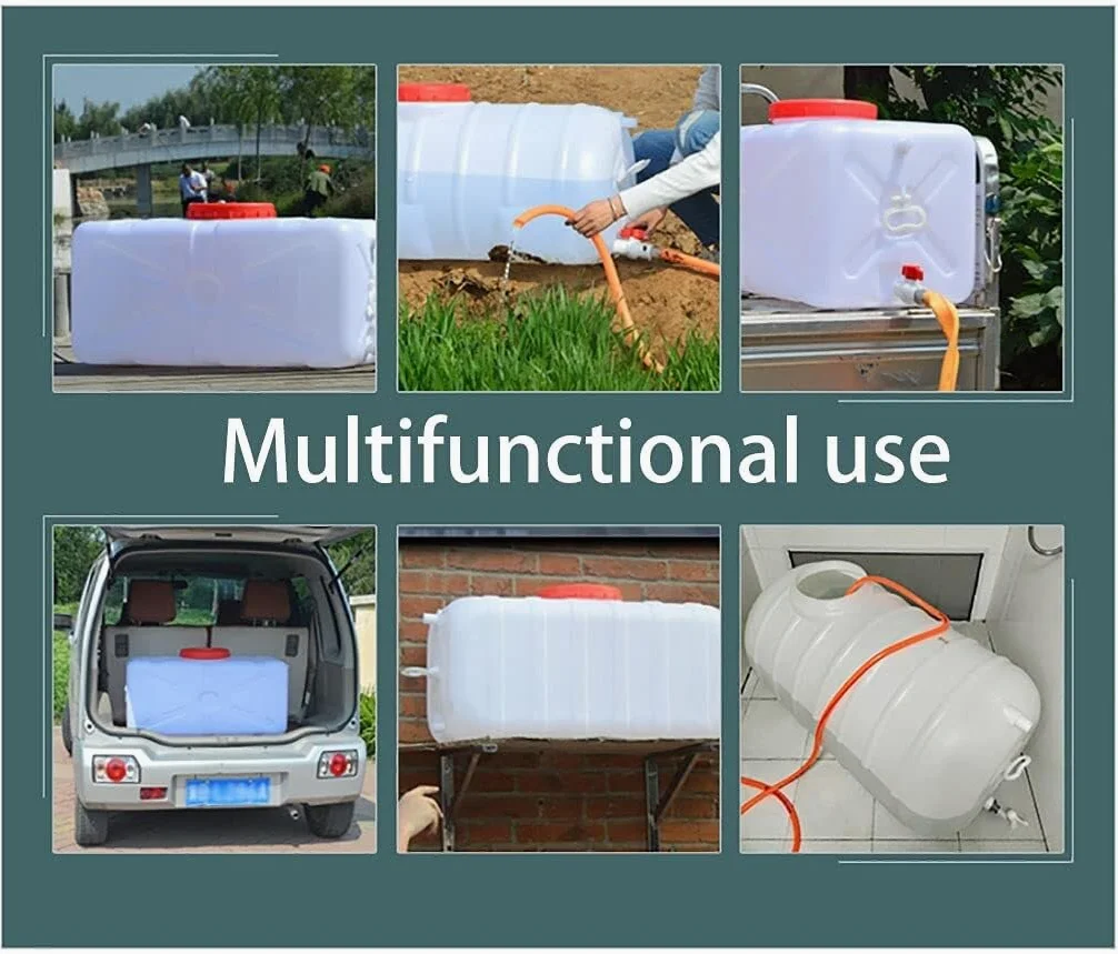 Tanque Almacenamiento Agua Rectangular Plástico Contenedor Almacenamiento Agua Purificada Grado Alimenticio Adecuado Exteriores