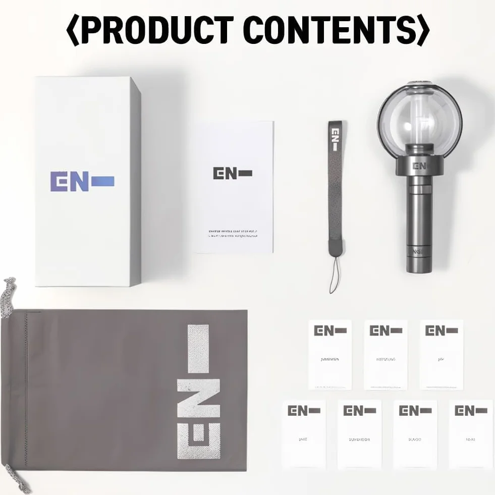 Enhypen Ver 2 Palo de Luz Oficial con Control Bluetooth y 7 Tarjetas Fotográficas, Negro
