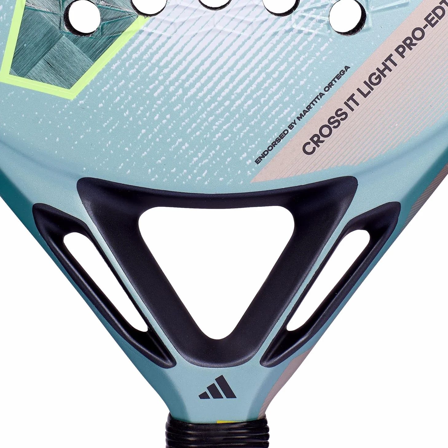 Pala de Padel adidas Cross It Pro EDT 2026 Marta Ortega, Azul, Forma Redonda, Goma eva Soft Energy, Fibra Carbon aluminized 24k