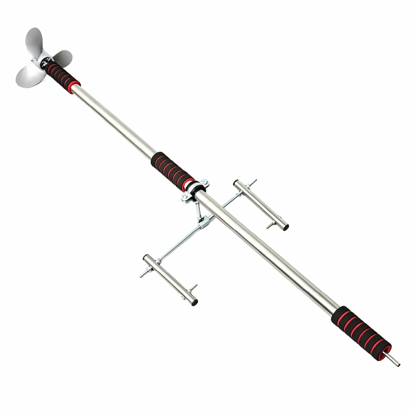 Motor Fueraborda Hélice de Taladro sin Herramientas, Motor eléctrico portátil para Kayak/Barca Inflable, propulsor metálico con Soporte para Uso