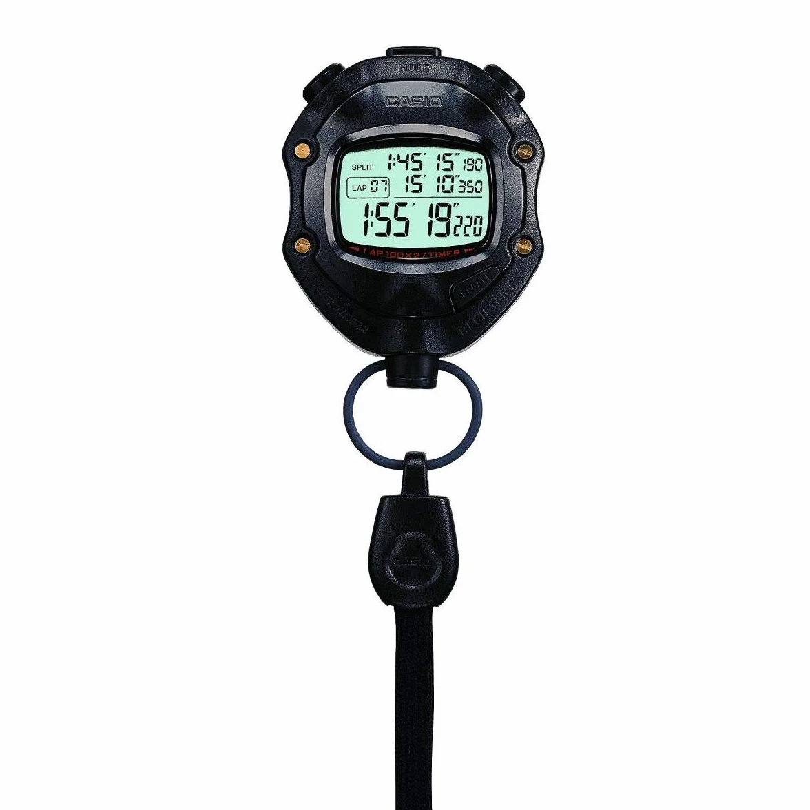 Casio Reloj Cuarzo Unisex 64.00mm con dial Digital LCD y Correa Negro HS-80TW-1EF