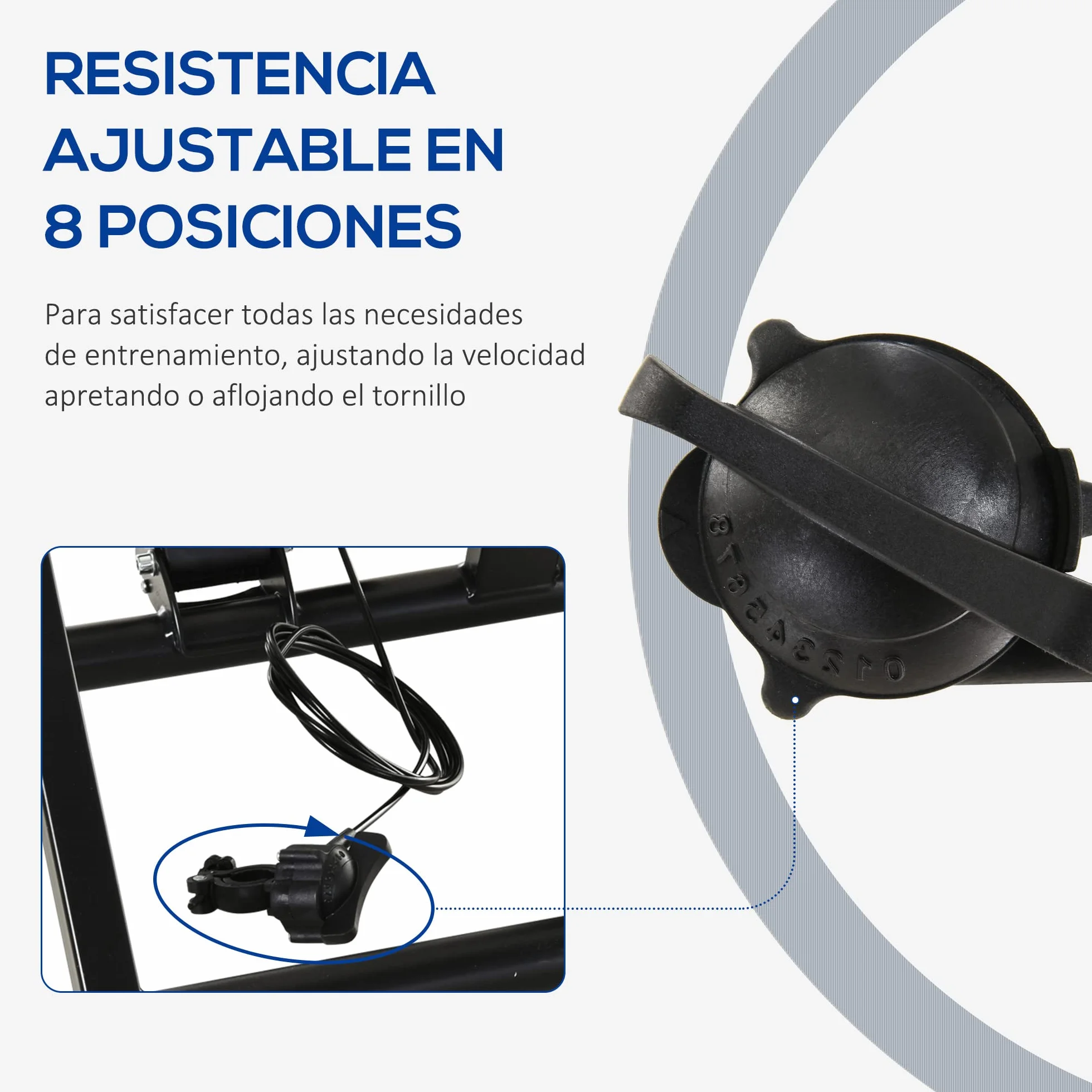 HOMCOM Rodillo de Bicicleta Entrenamiento Plegable con Resistencia Magnética Ajustable de 8 Niveles para Ruedas de 650C/700C o 26-28 Pulgadas para Interior 68x62,5x49 cm Negro