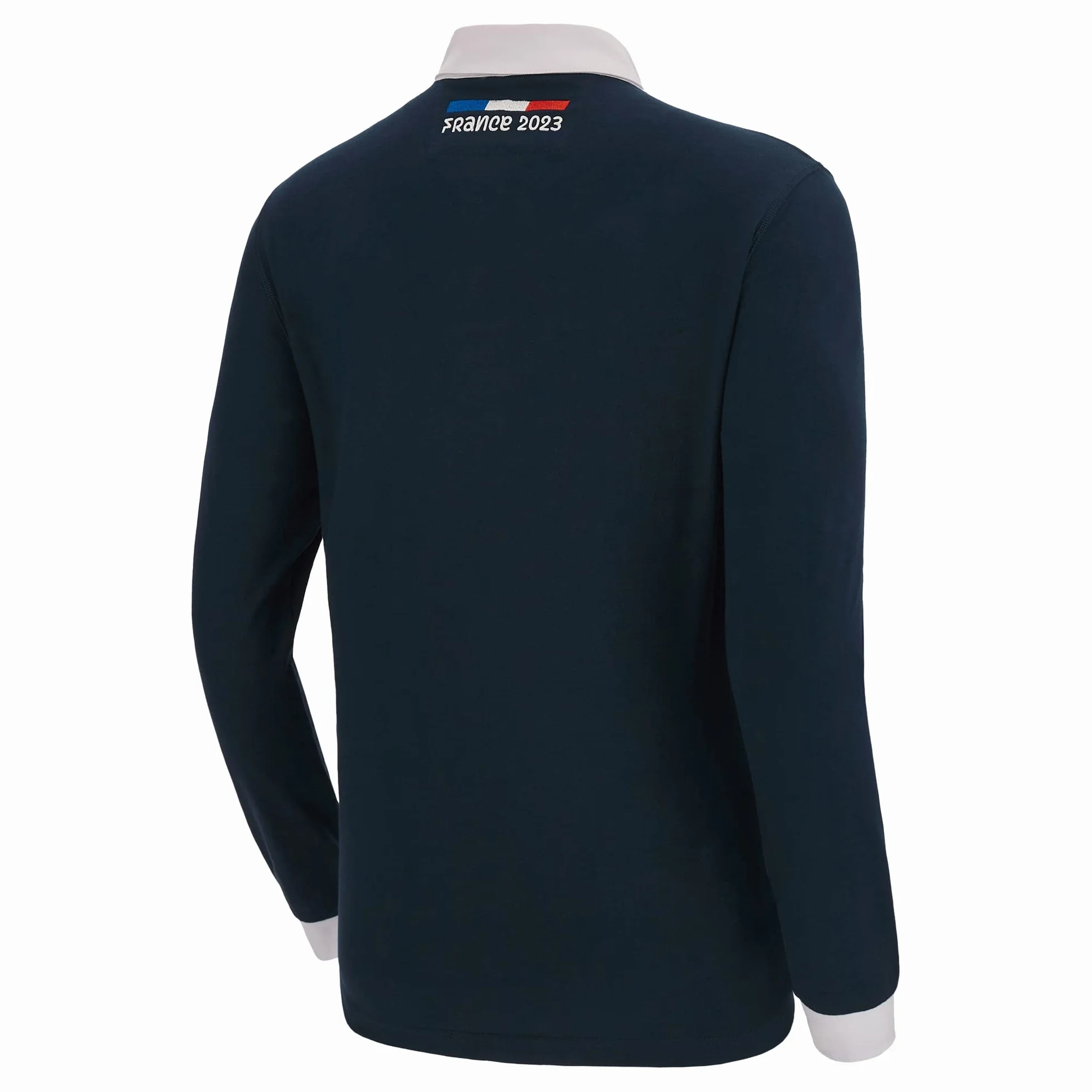 Macron RWC 2023 Rugby World Cup Cotton Polo Football Soccer T-Shirt Camiseta (Navy)