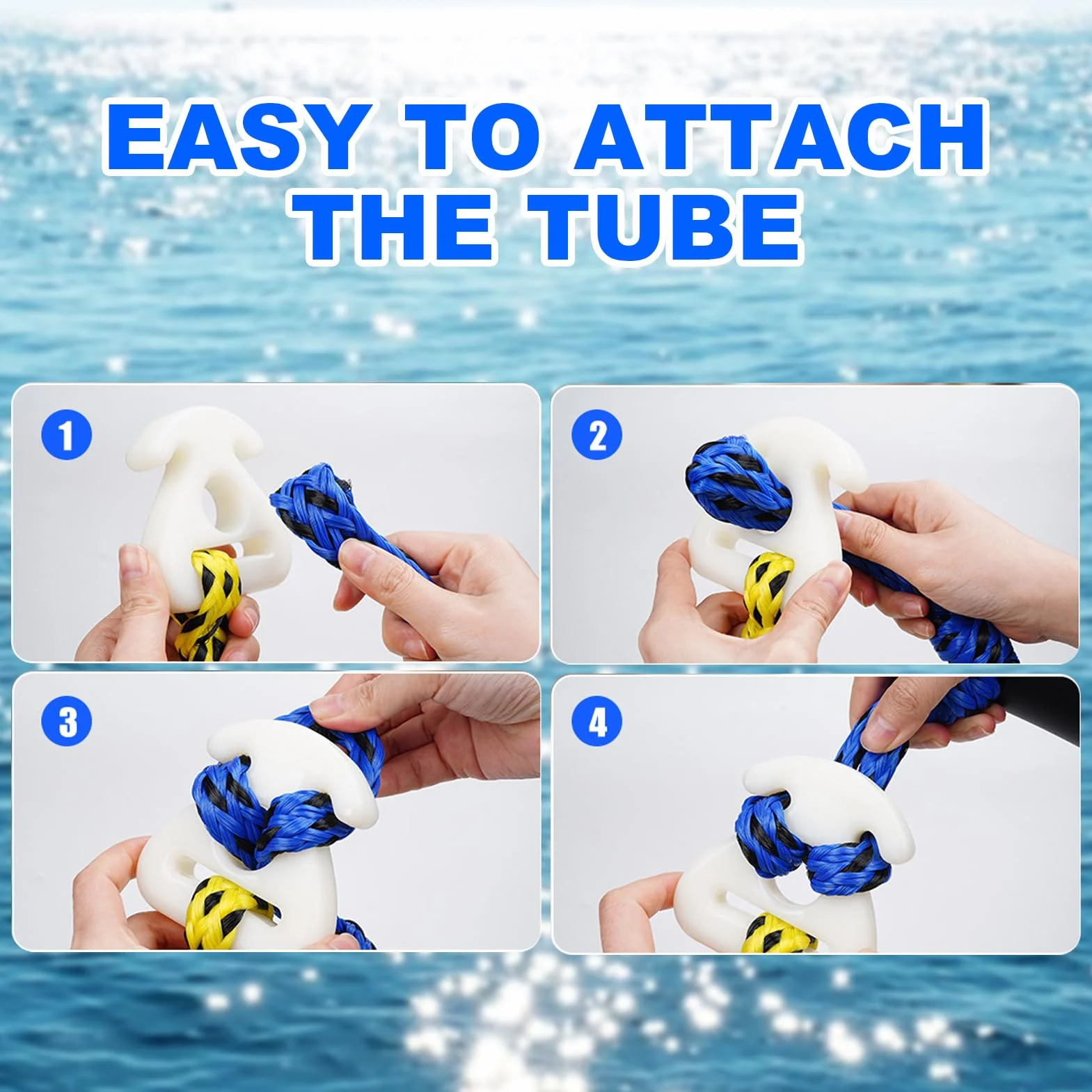 Cuerda flotante de seguridad para kayak, cuerda de arrastre para barcos, remolque, rescate, pesca