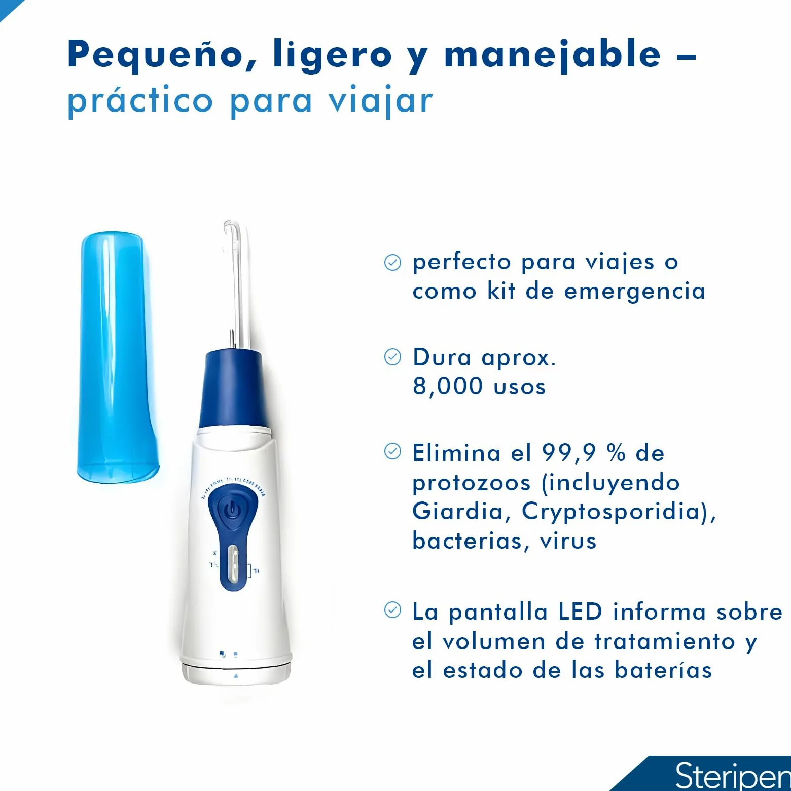 Classic 3™ potabilizador de agua UV SteriPEN® sin pre-filtro