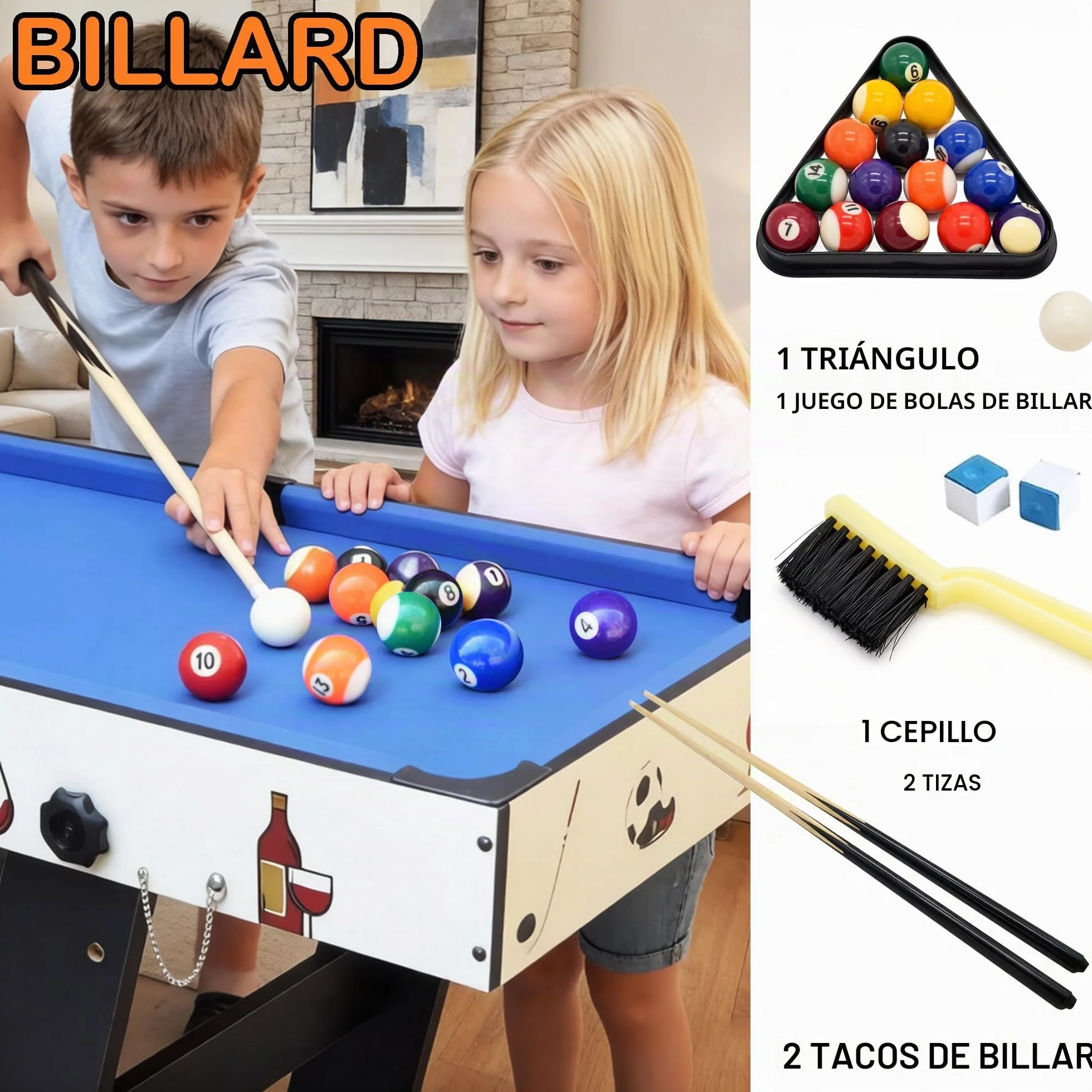 OYE Juego de mesa plegable 8 en 1 de 4 pies tablero de fibra de densidad media