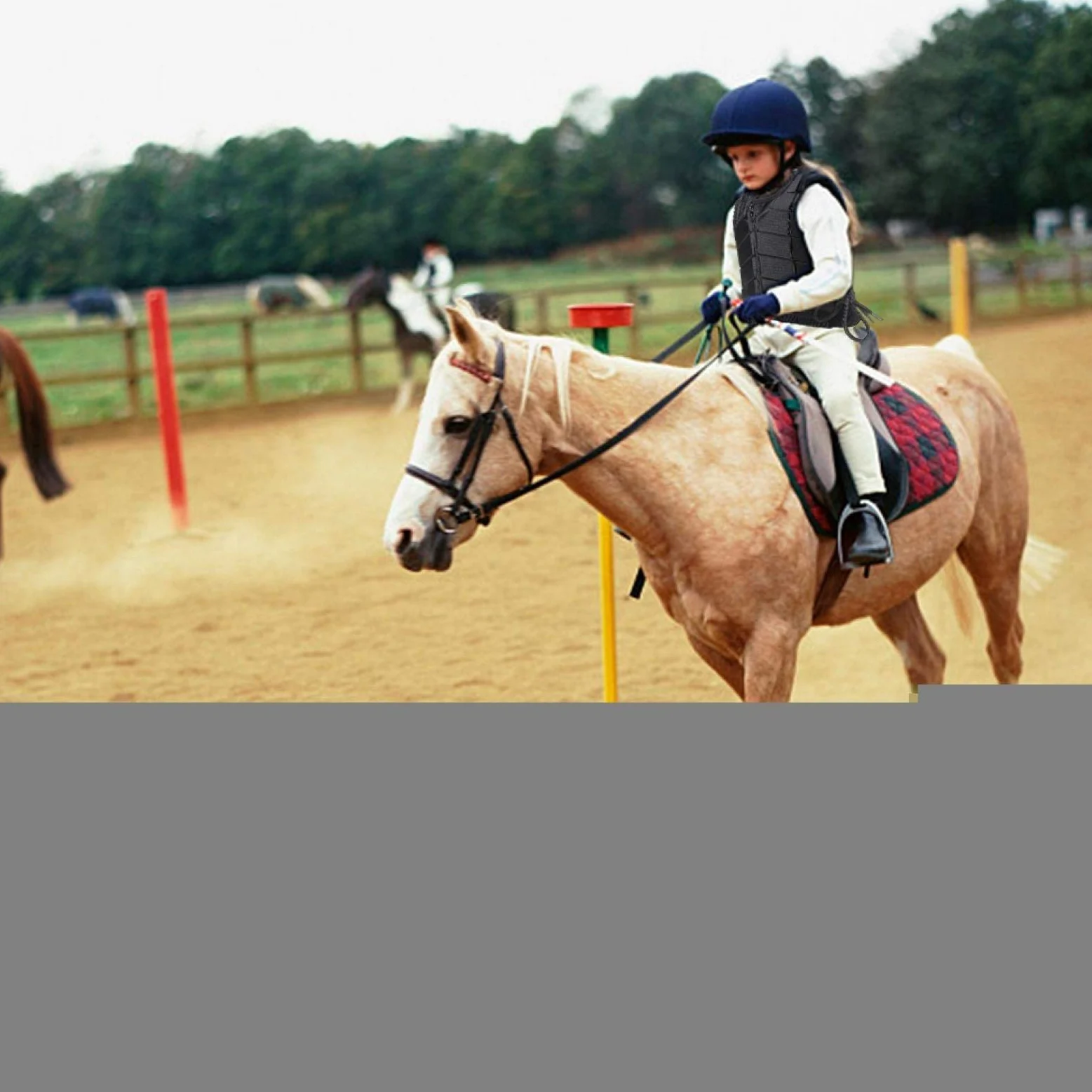 Desconocido Chaleco para Montar a Caballo, cómodo Chaleco Protector de Seguridad para Entrenamiento de equitación para niños, niñas, niños (CM)
