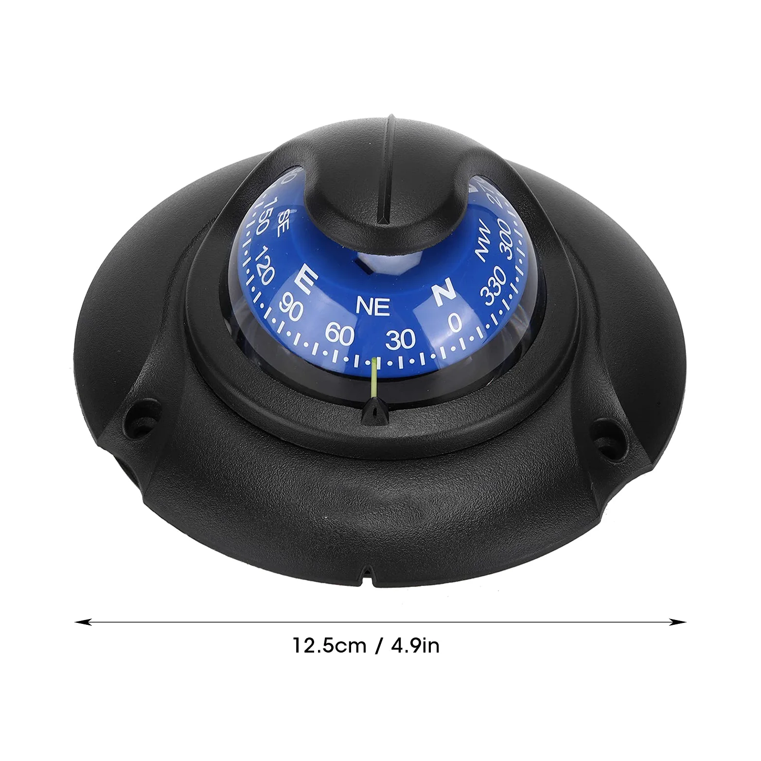 Tbest Brújula de Navegación Brújula Marina para Barco Magnética Multifunción Profesional con Ajuste de Declinación Magnética y Luz LED de 12 V para Yates Marinos,