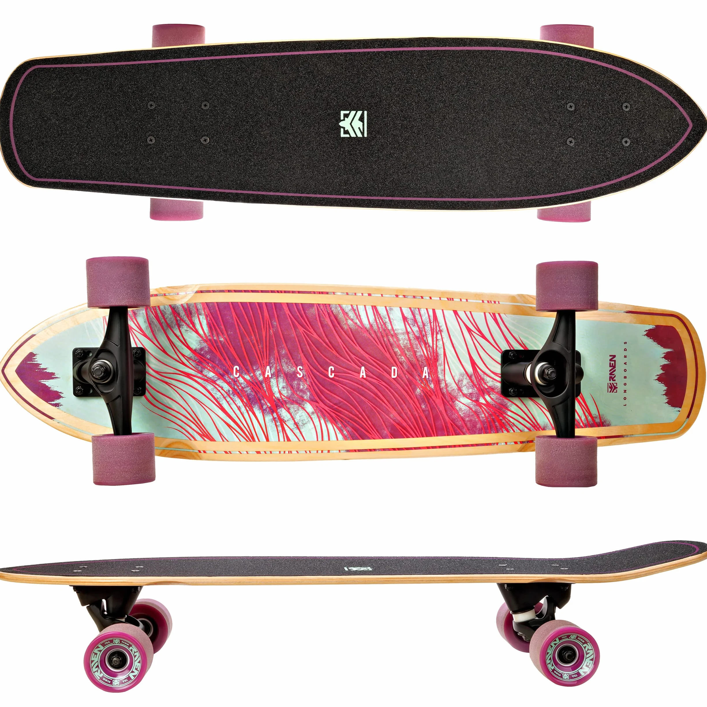 Monopatín Longboard Cuervo Cascada
