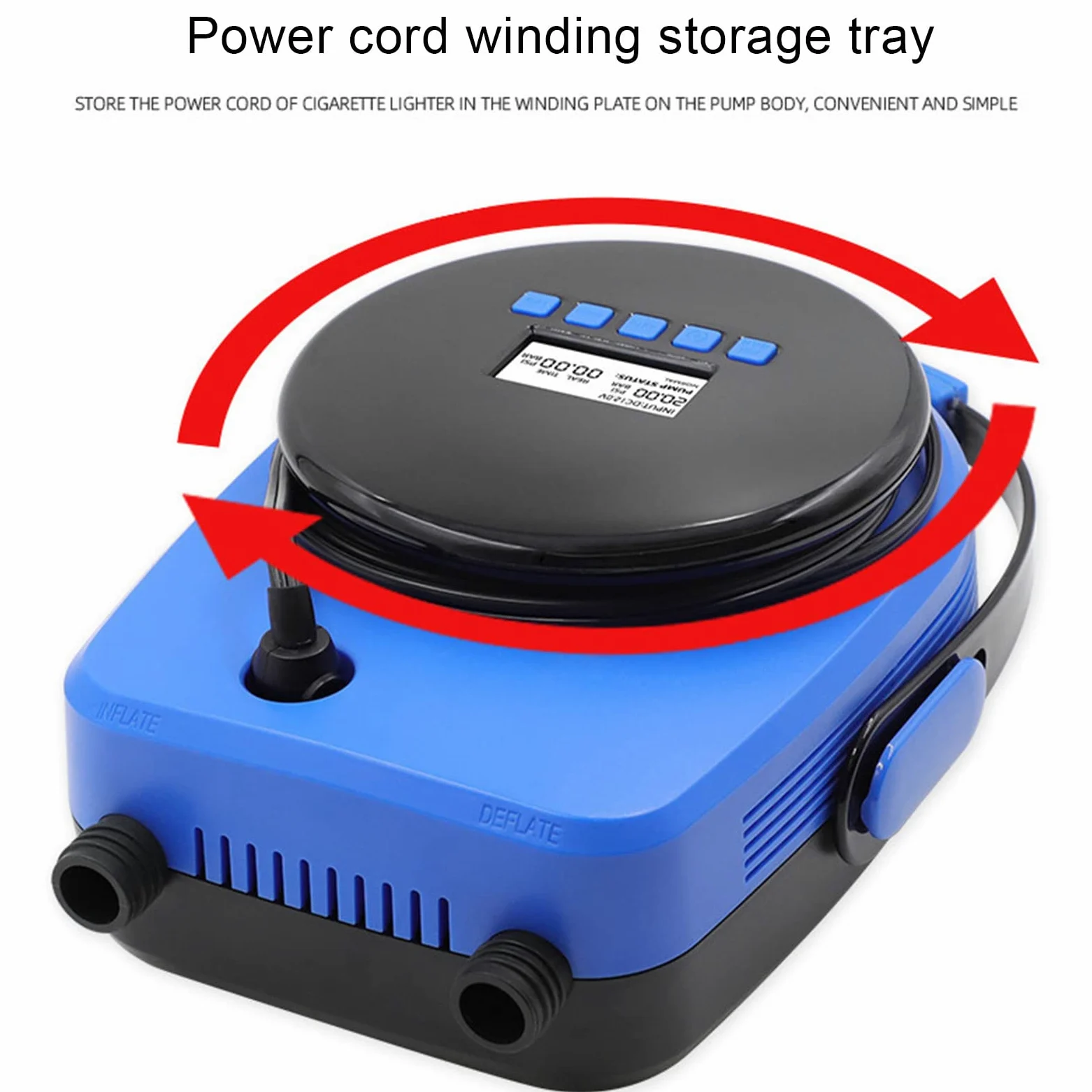 Sup de Alta presión - Bomba de Aire eléctrica con Sistema de enfriamiento Activo de 20 PSI Inflación Inteligente de Dos etapas y para Tabla de Paddle, Tienda Inflable, Barcos, Piscina