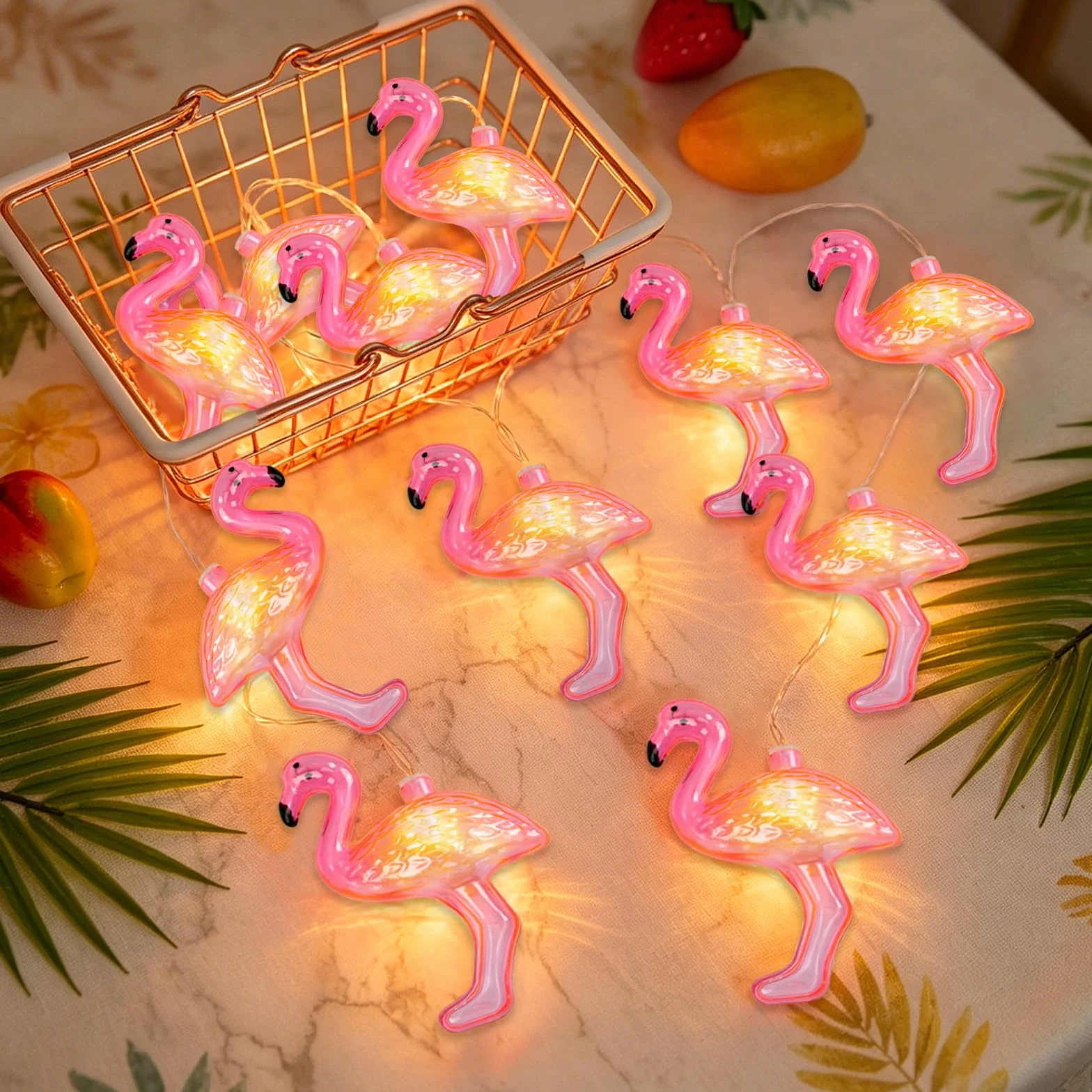 Guirnalda de Luces Flamenco 3m 20 LED Cadena Luminosa para Fiestas Hawaianas
