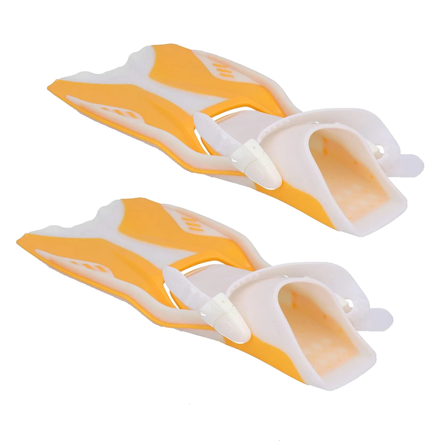 Aletas de natación Ajustables con Correas de Ajuste rápido para Snorkel y Buceo, cómodas Aletas de Buceo de talón Abierto con Hoja Larga para una propulsión eficiente