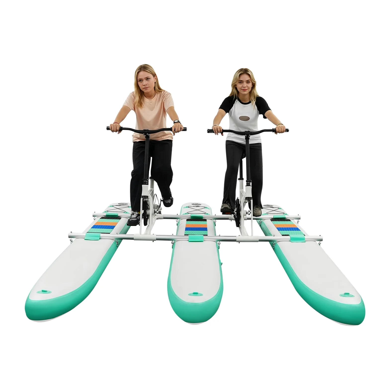 Bicicleta de agua para 2 personas, bicicleta de agua inflable de 180 kg, capacidad de carga máxima, plegable inflable a pedales, kayak, bicicletas de agua para parques acuáticos, lagos y