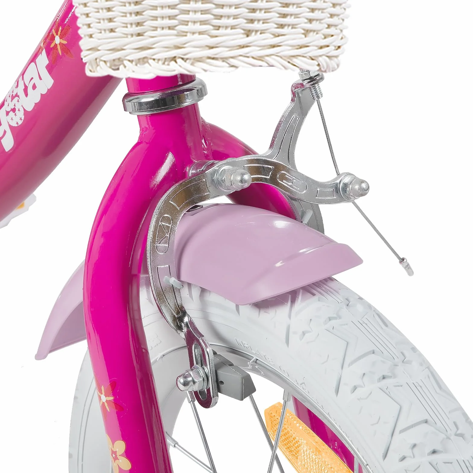 JOYSTAR Bicicleta Unicornio 12/14/16/18 Pulgadas para Niñas de 2-9 años, Bicicleta Infantil con Asiento de Muñeca y Ruedas Estabilizadoras y Cesta