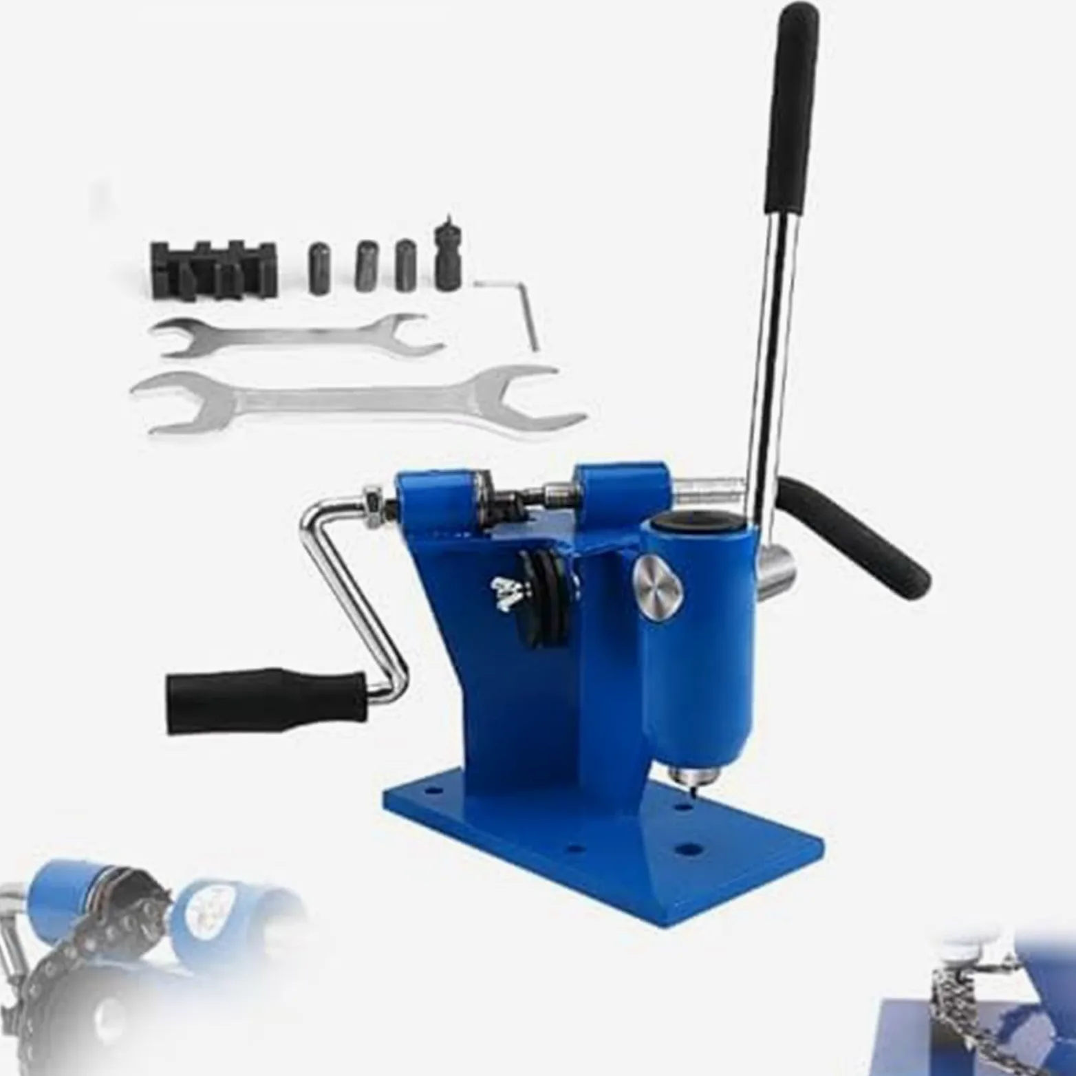 Herramienta para romper cadenas y rotador, yunque ajustable para una fácil extracción y reparación de eslabones de motosierra, diseño resistente y duradero