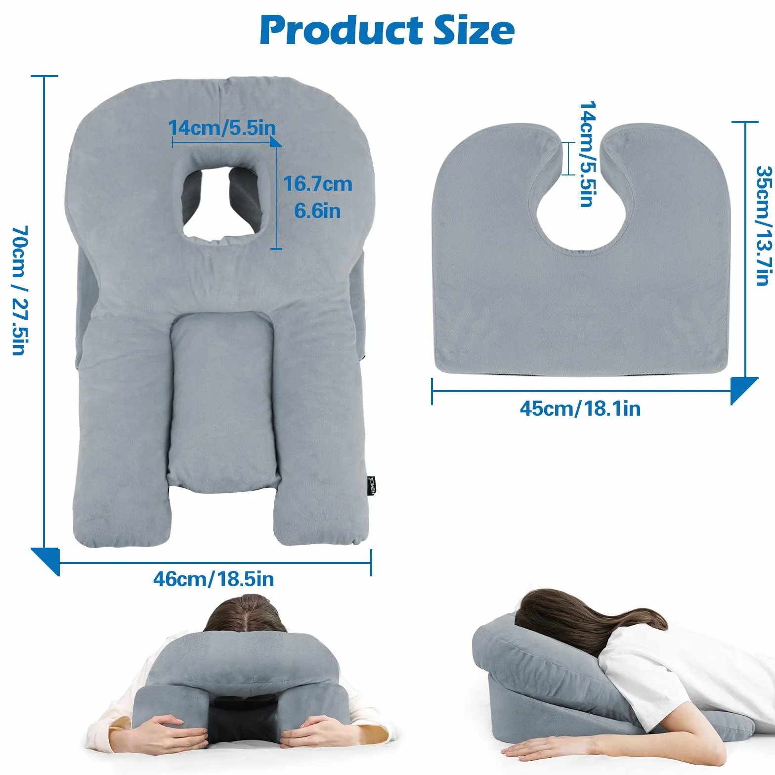 HOMCA Almohada Facial con Agujero para Recuperación de Desprendimiento de Retina y Vitrectomía
