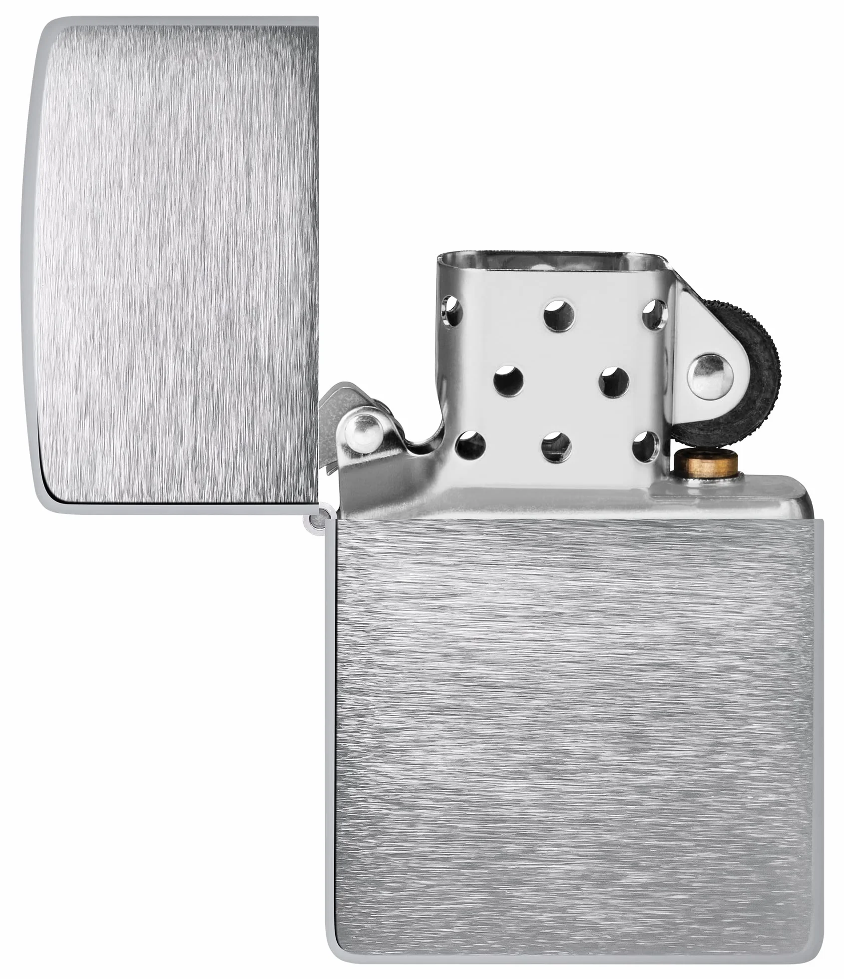 Zippo Encendedor a Prueba de Viento - Cromo Cepillado Recargable Reutilizable Caja de Regalo Hecho en EEUU